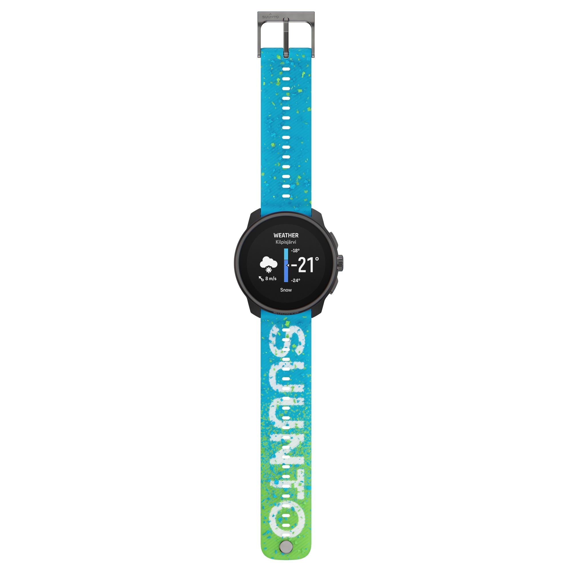 Suunto Race S Power Blue AMOLED Digital Silicone Strap Unisex Smart Fitness Watch SS051015000