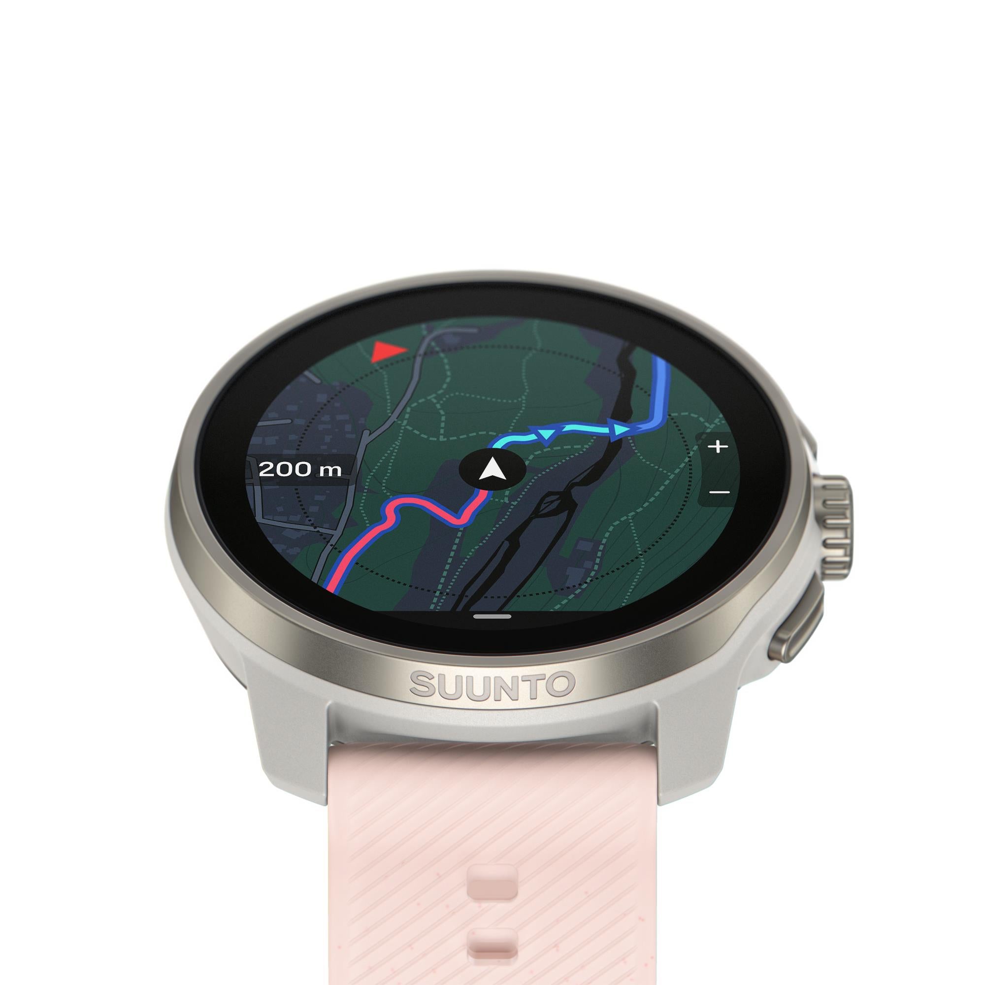 Suunto Race S Powder Pink AMOLED Digital Silicone Strap Unisex Smart Fitness Watch SS051018000