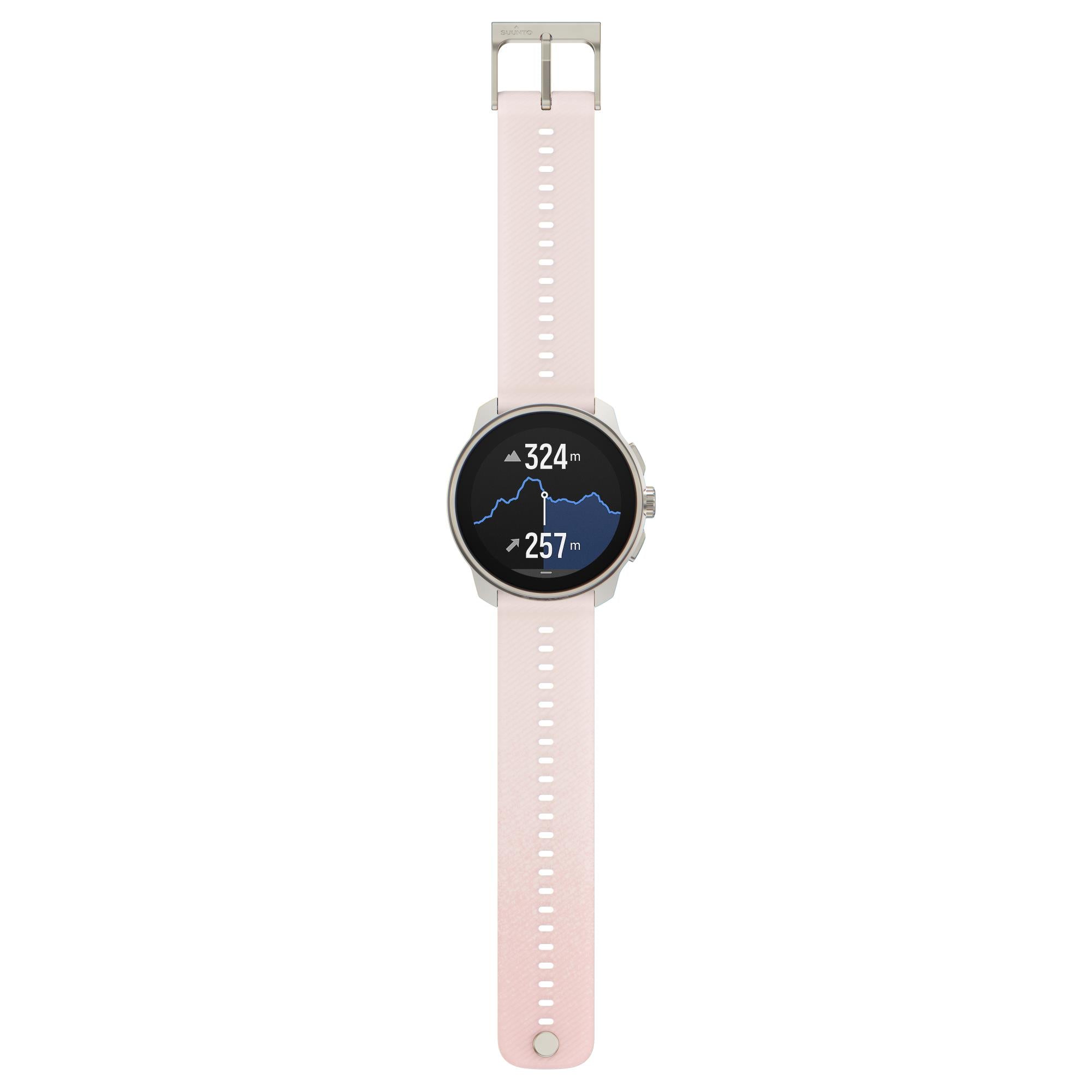 Suunto Race S Powder Pink AMOLED Digital Silicone Strap Unisex Smart Fitness Watch SS051018000