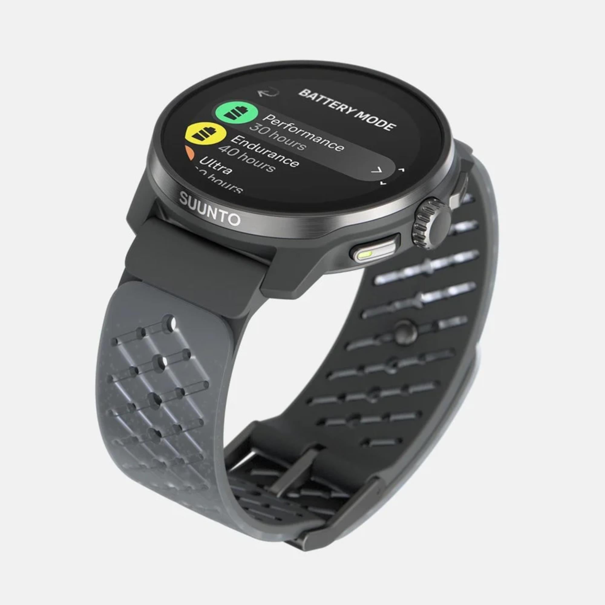 Suunto Race S Titanium Graphite AMOLED Digital Silicone Strap Unisex Smart Fitness Watch SS051104000