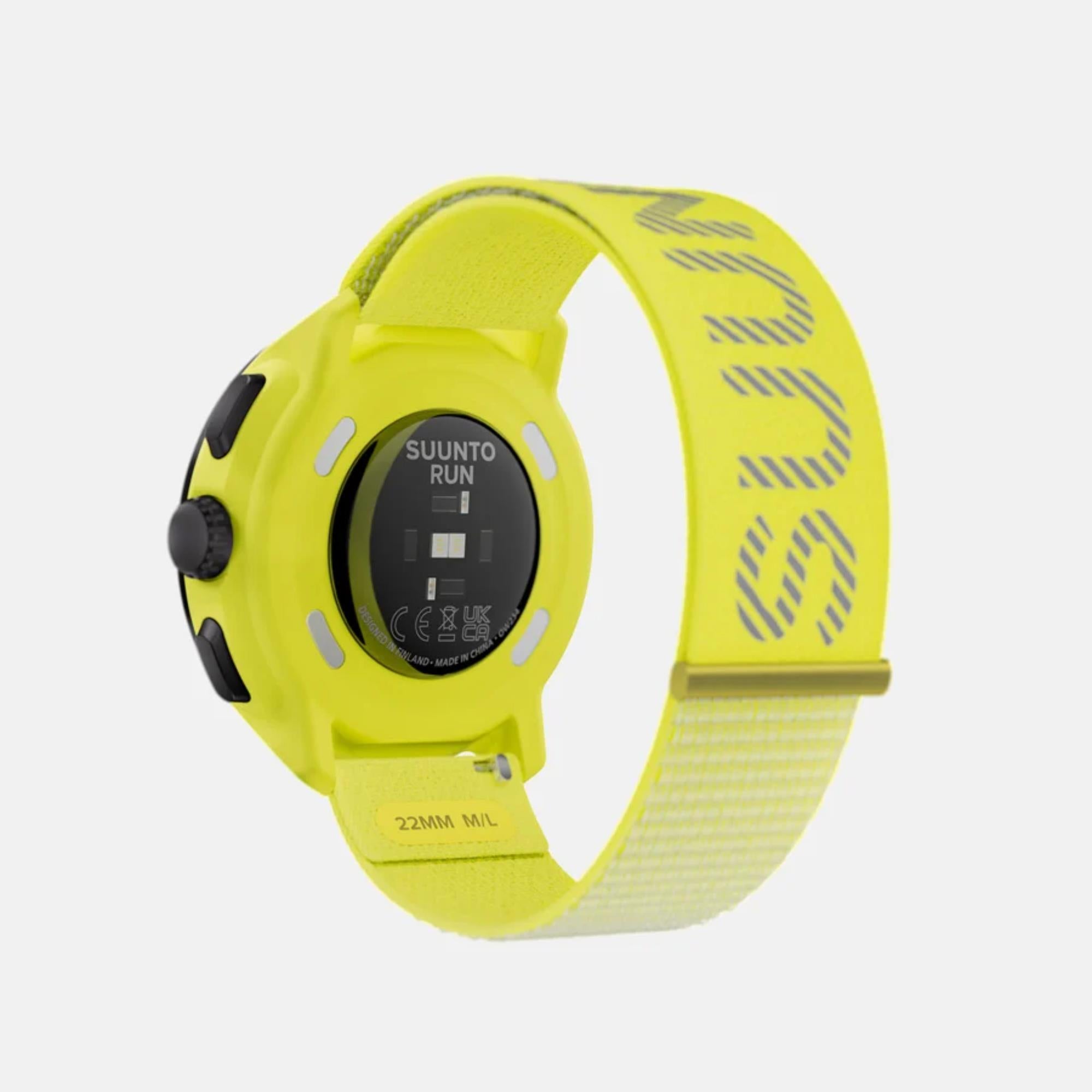Suunto Run Lime AMOLED Digital Textile Strap Unisex Smart Fitness Watch SS051111000