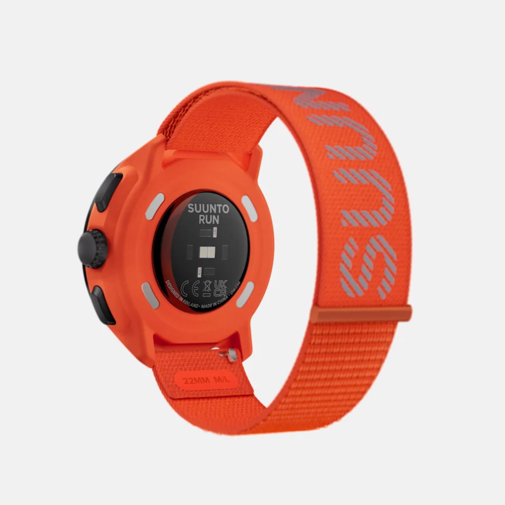 Suunto Run Coral Orange AMOLED Digital Textile Strap Unisex Smart Fitness Watch SS051112000
