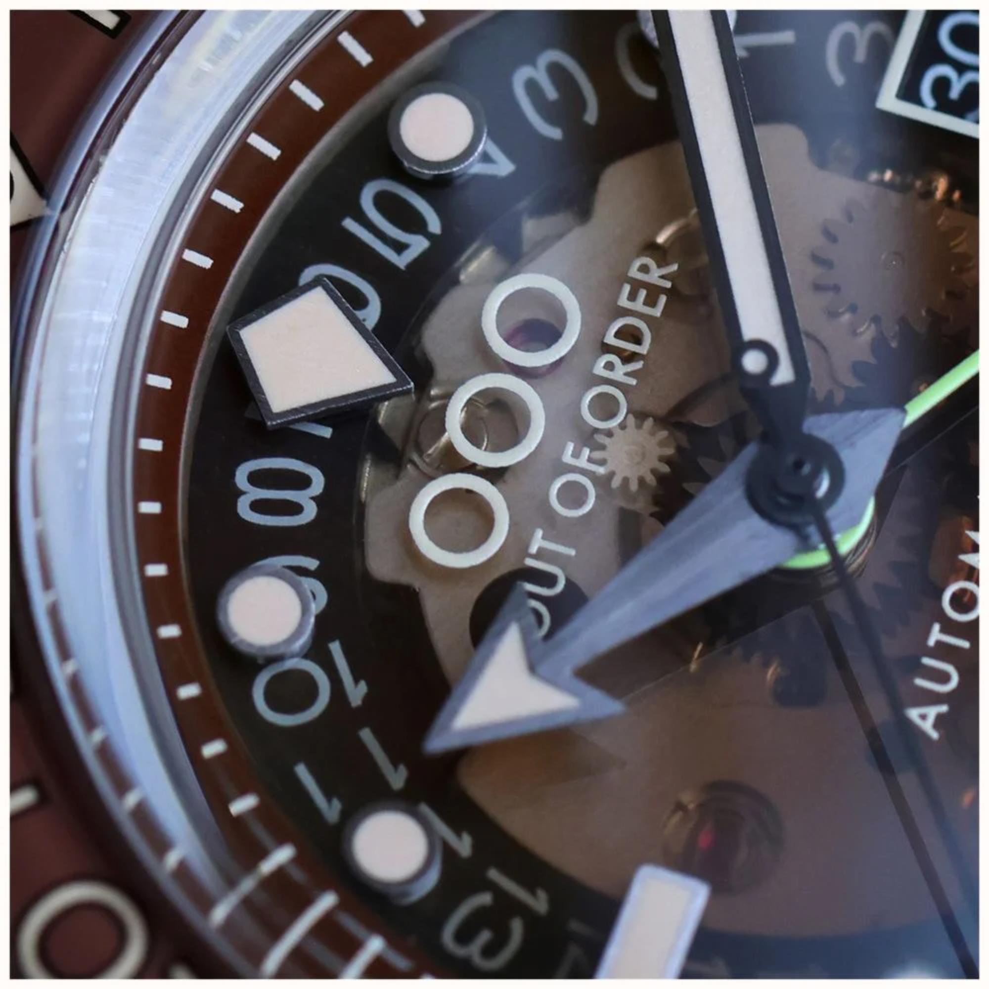 Out of Order Limited Edition Shaker Cuba Libre Automatic GMT Steel Strap Men's Watch OOO.001-25.CL.BAND.SS