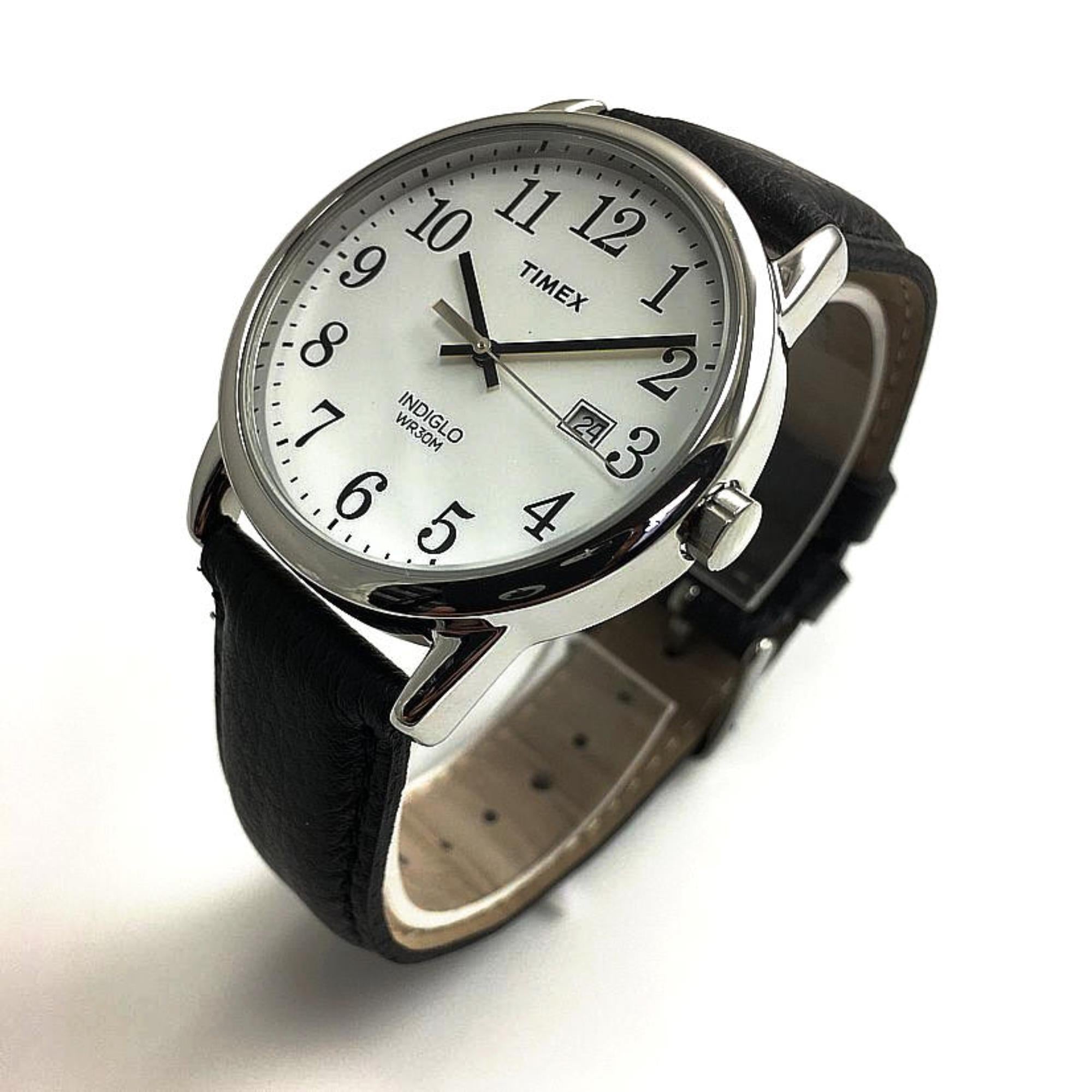 Timex Easy Reader Quartz White Dial Leather Strap Men's Watch TW2P75600