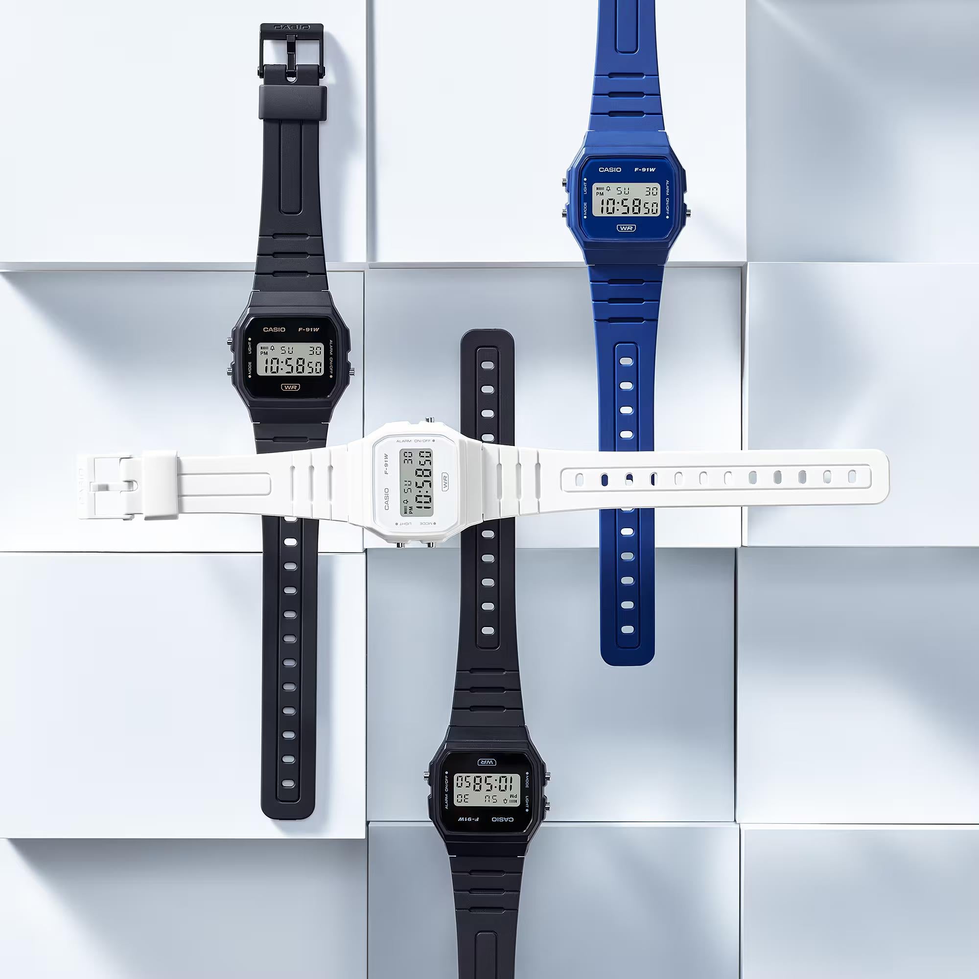 Casio Vintage Quartz Digital Resin Strap Unisex Watch F-91WB-7AEF