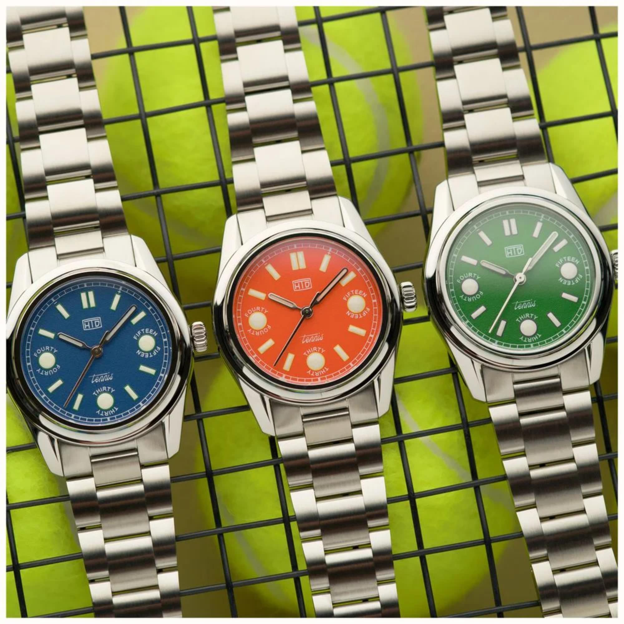 HTD Tennis Cemento Automatic Light Blue Dial Steel Strap Unisex Sports Watch T23S01_B
