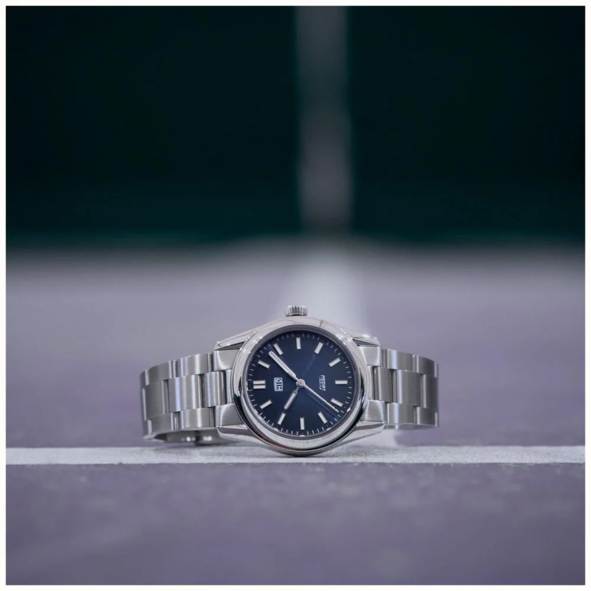 HTD Tennis Chic Automatic Blue Dial Steel Strap Unisex Sports Watch T23S01_C
