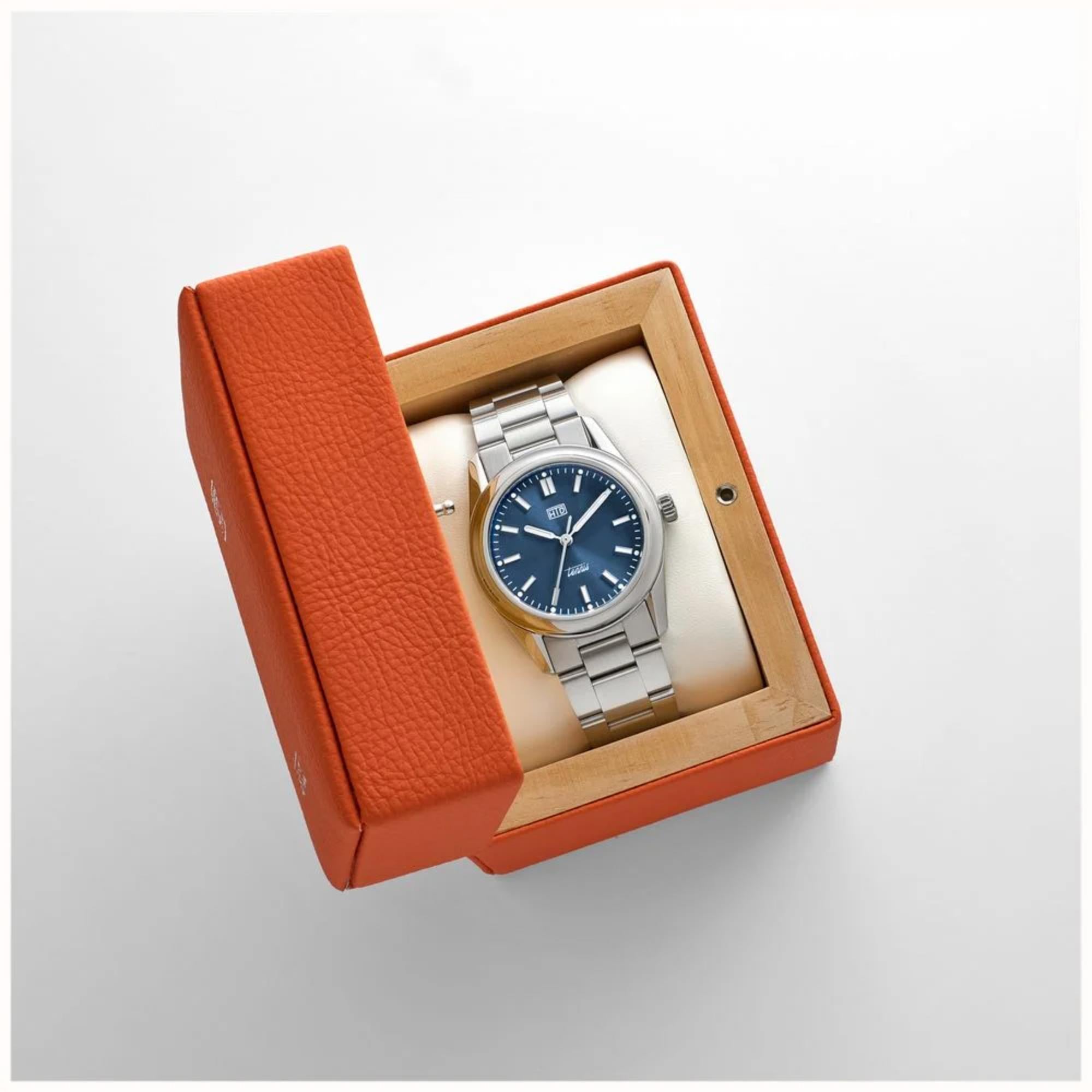 HTD Tennis Chic Automatic Blue Dial Steel Strap Unisex Sports Watch T23S01_C