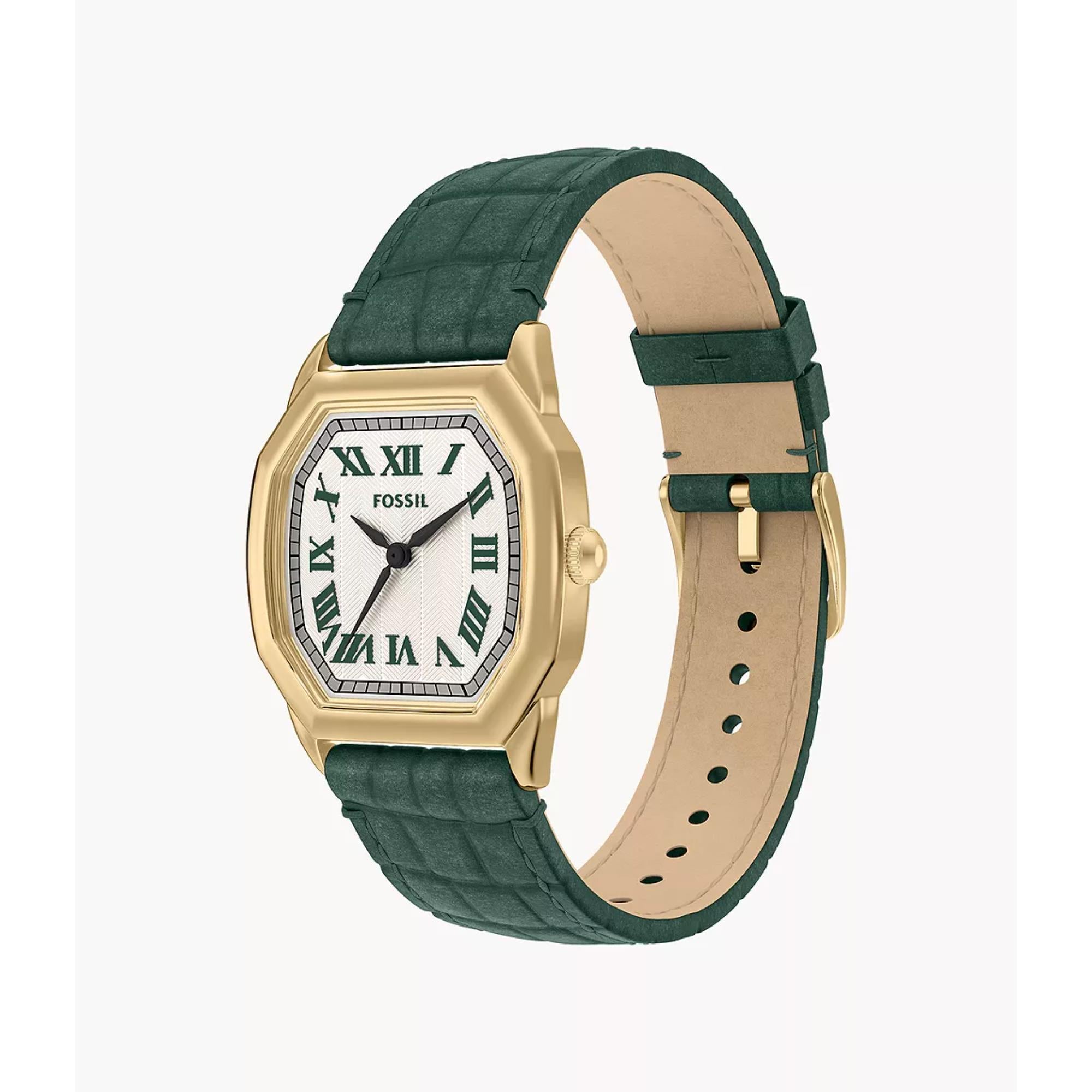 Fossil Harlow Quartz Cream Dial Leather Strap Women's Watch ES5427