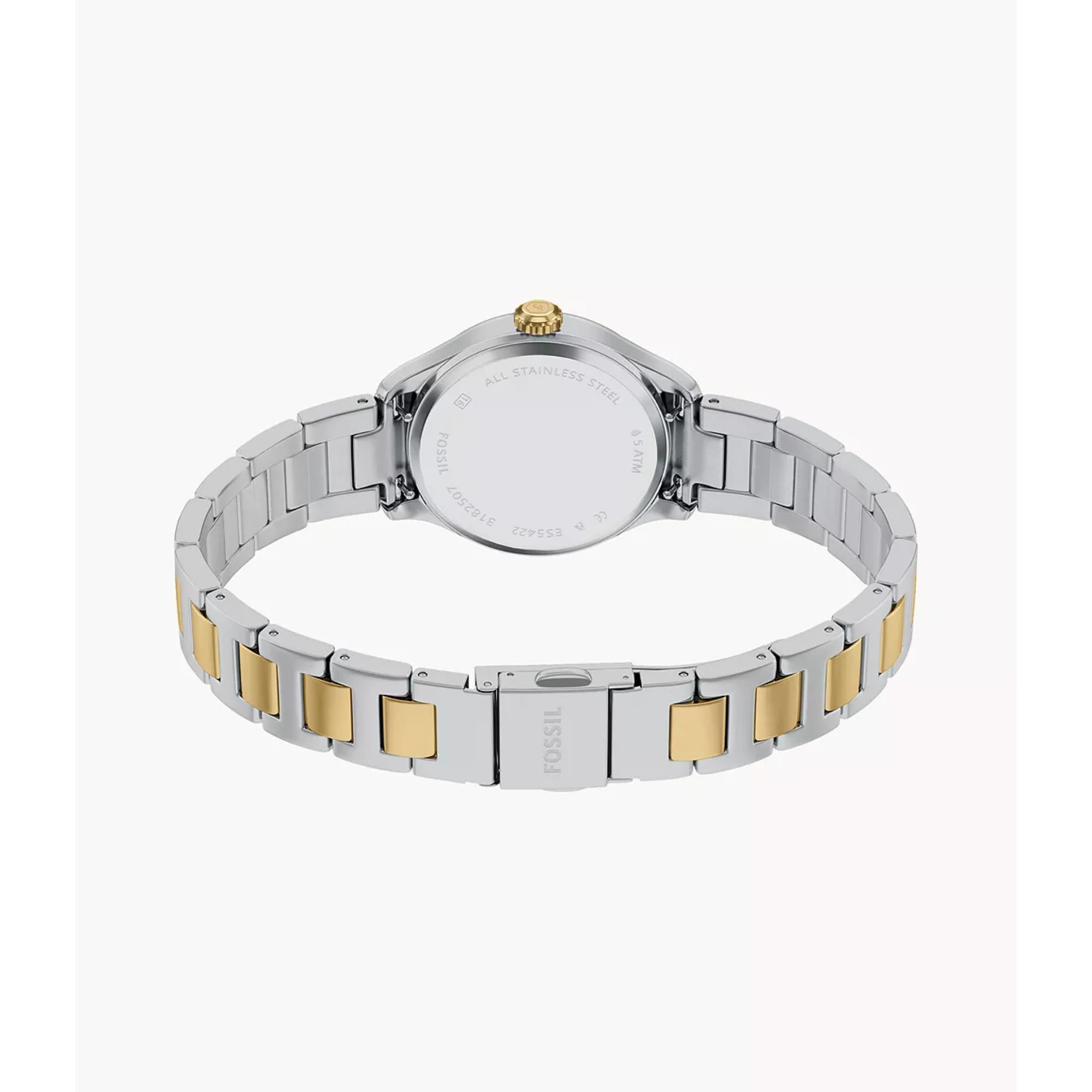 Fossil Gilmore Quartz Silver Dial Steel Strap Women's Watch ES5422