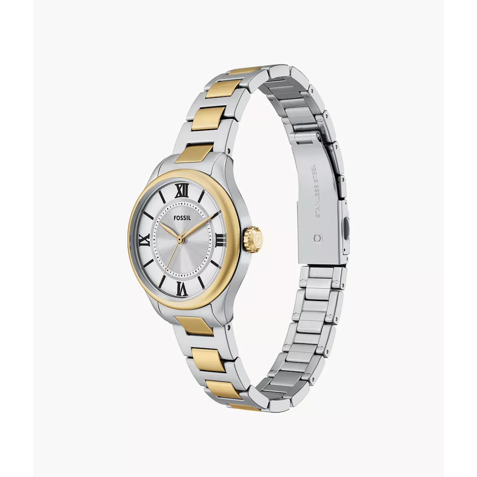 Fossil Gilmore Quartz Silver Dial Steel Strap Women's Watch ES5422