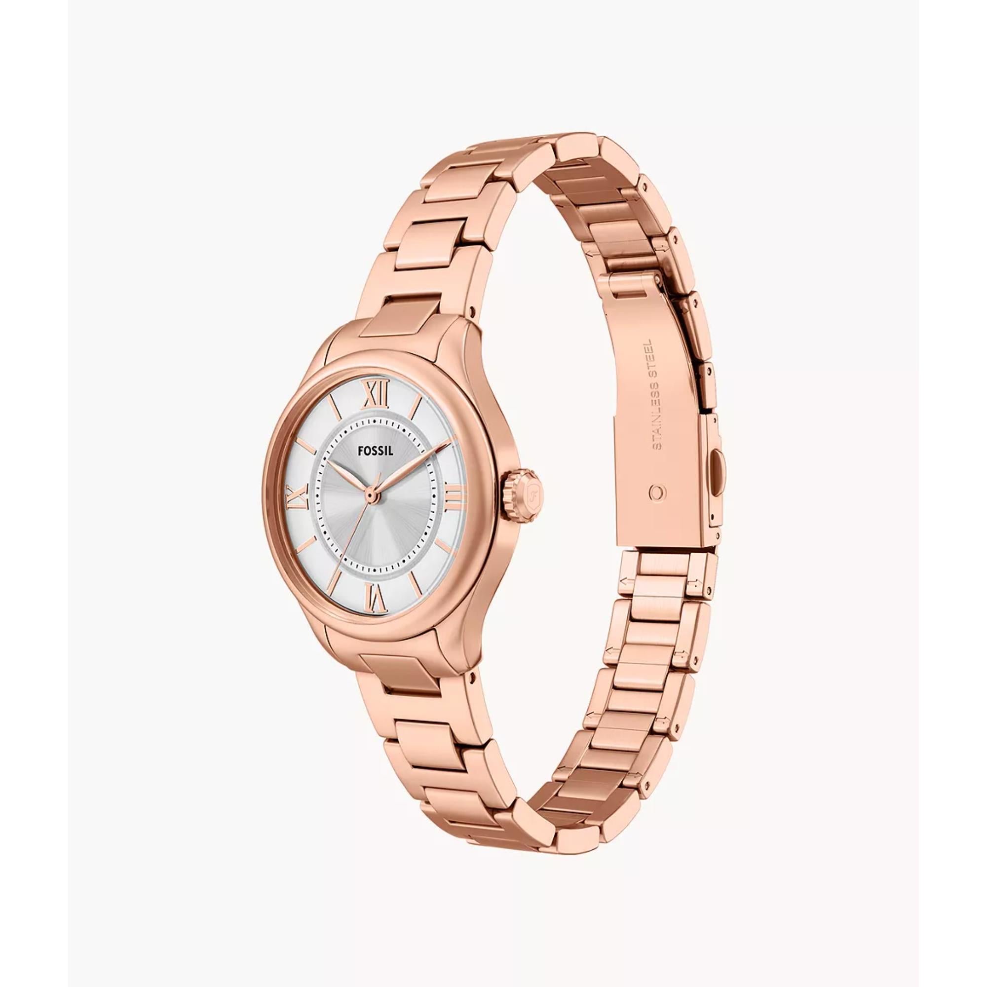 Fossil Gilmore Quartz Silver Dial Steel Strap Women's Watch ES5420