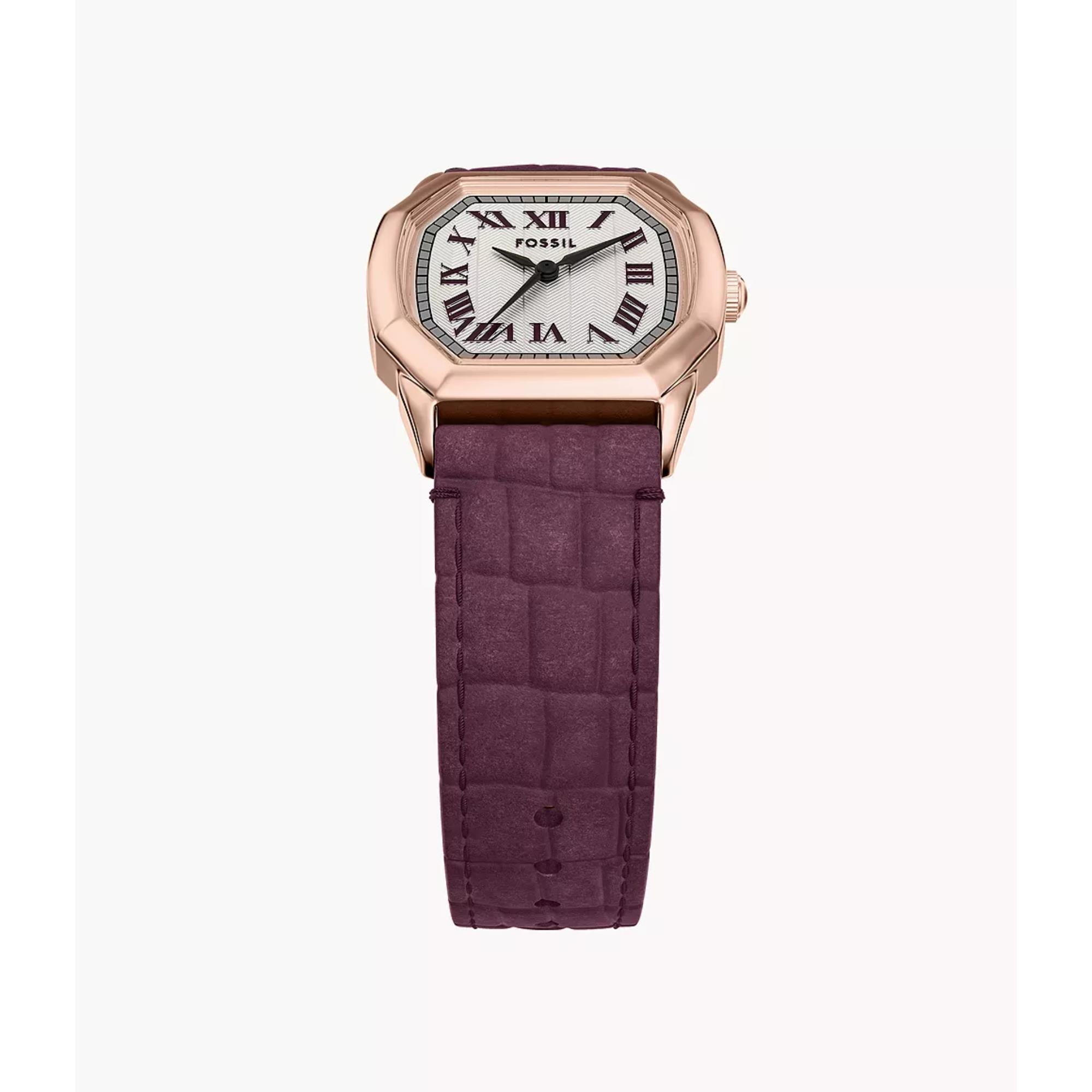 Fossil Harlow Quartz Cream Dial Leather Strap Women's Watch ES5428