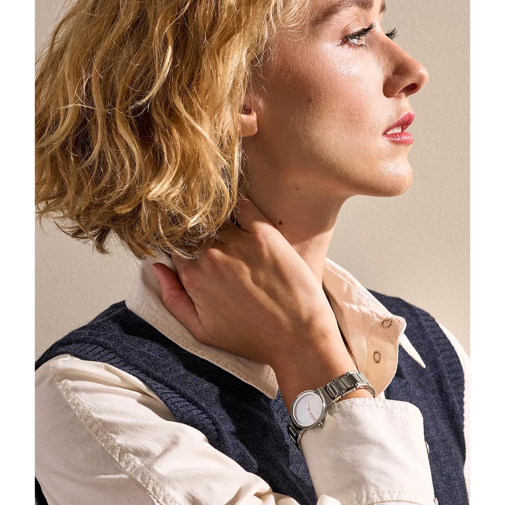 Skagen Freja Lille Quartz Mother of Pearl Dial Steel Strap Women's Watch SKW3168
