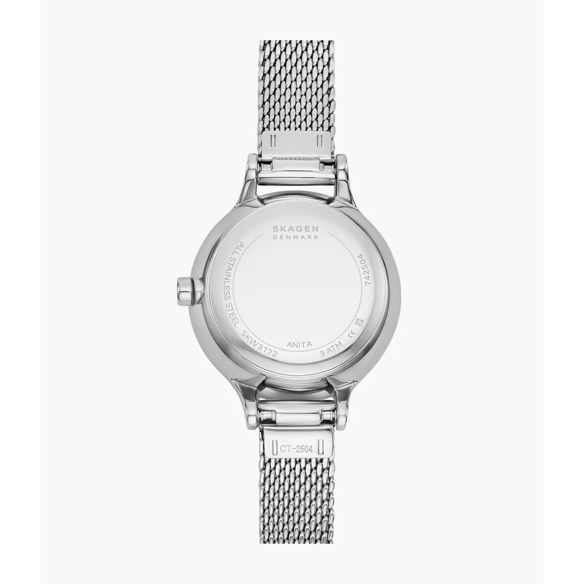 Skagen Anita Micro Quartz Blue Dial Steel Strap Women's Watch SKW3172