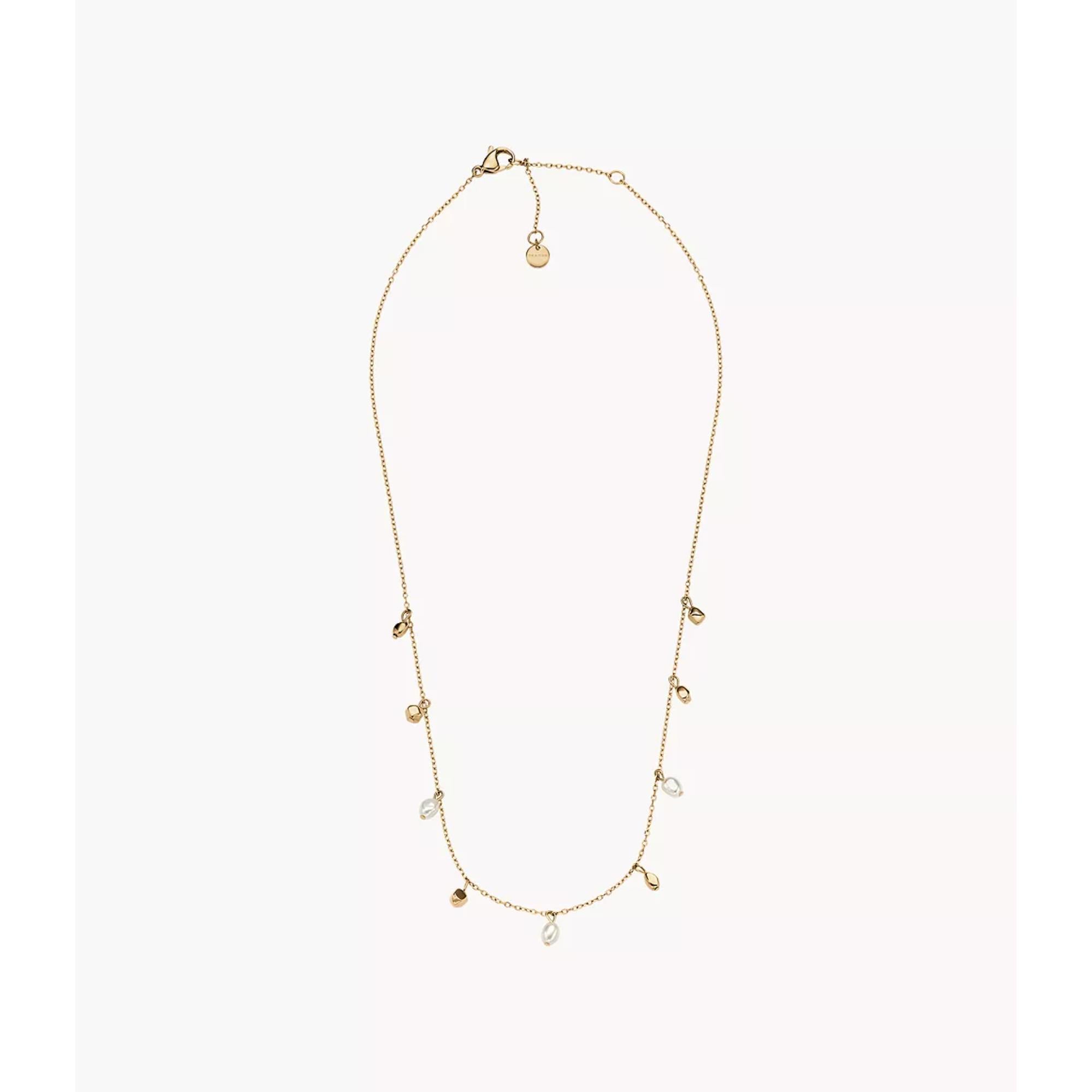 Skagen Agnethe Pearl Gold-Tone Stainless Steel Women's Necklace SKJ1879710