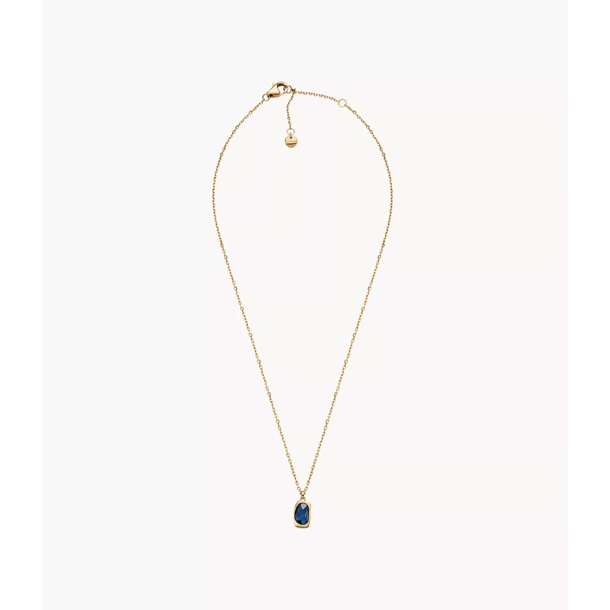 Skagen Sofie Sea Glass Gold-Tone Stainless Steel Pendant Women's Necklace SKJ1884710