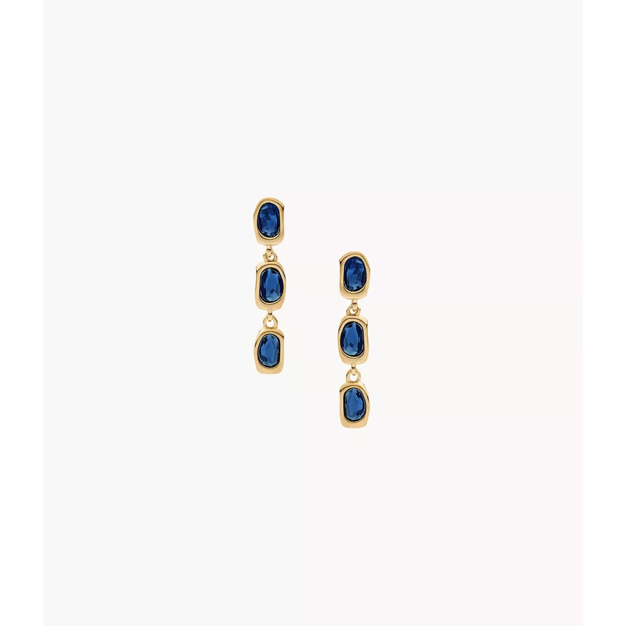 Skagen Sofie Sea Glass Gold-Tone Stainless Steel Drop Women's Earrings SKJ1887710