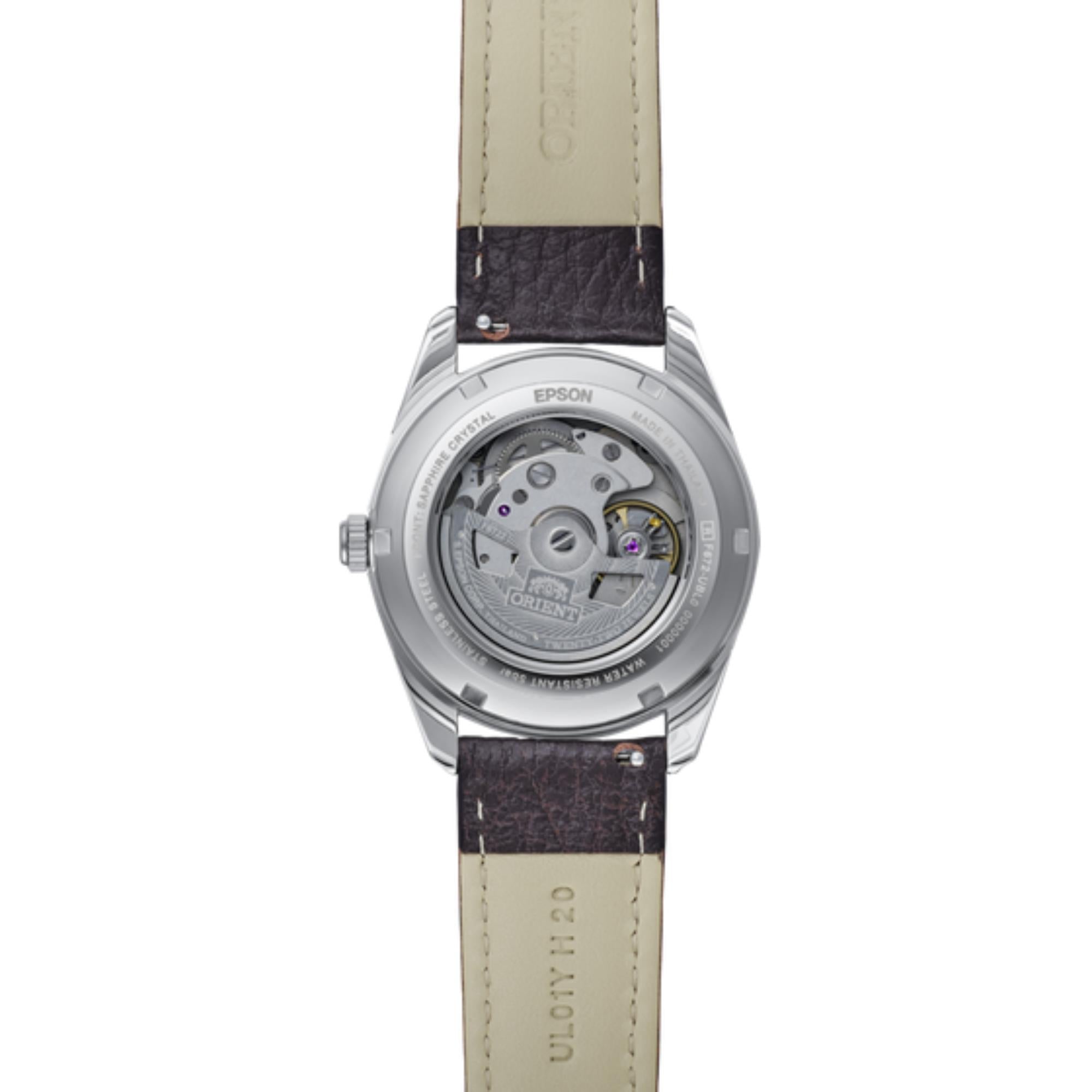 Orient Contemporary Stretto Date Automatic Brown Dial Leather Strap Men's Watch RA-AC0R03Y30B