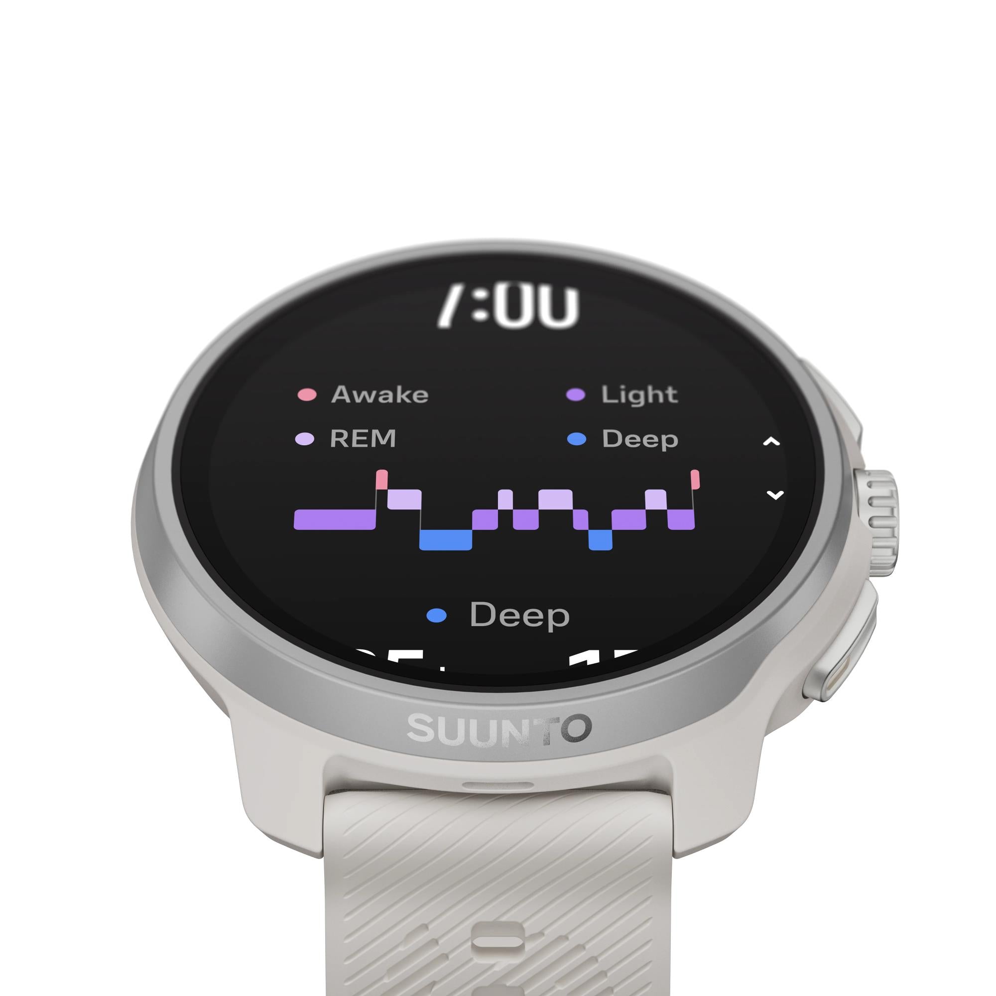 Suunto Race 2 Feather Gray AMOLED Digital Silicone Strap Unisex Smart Fitness Watch SS051201000