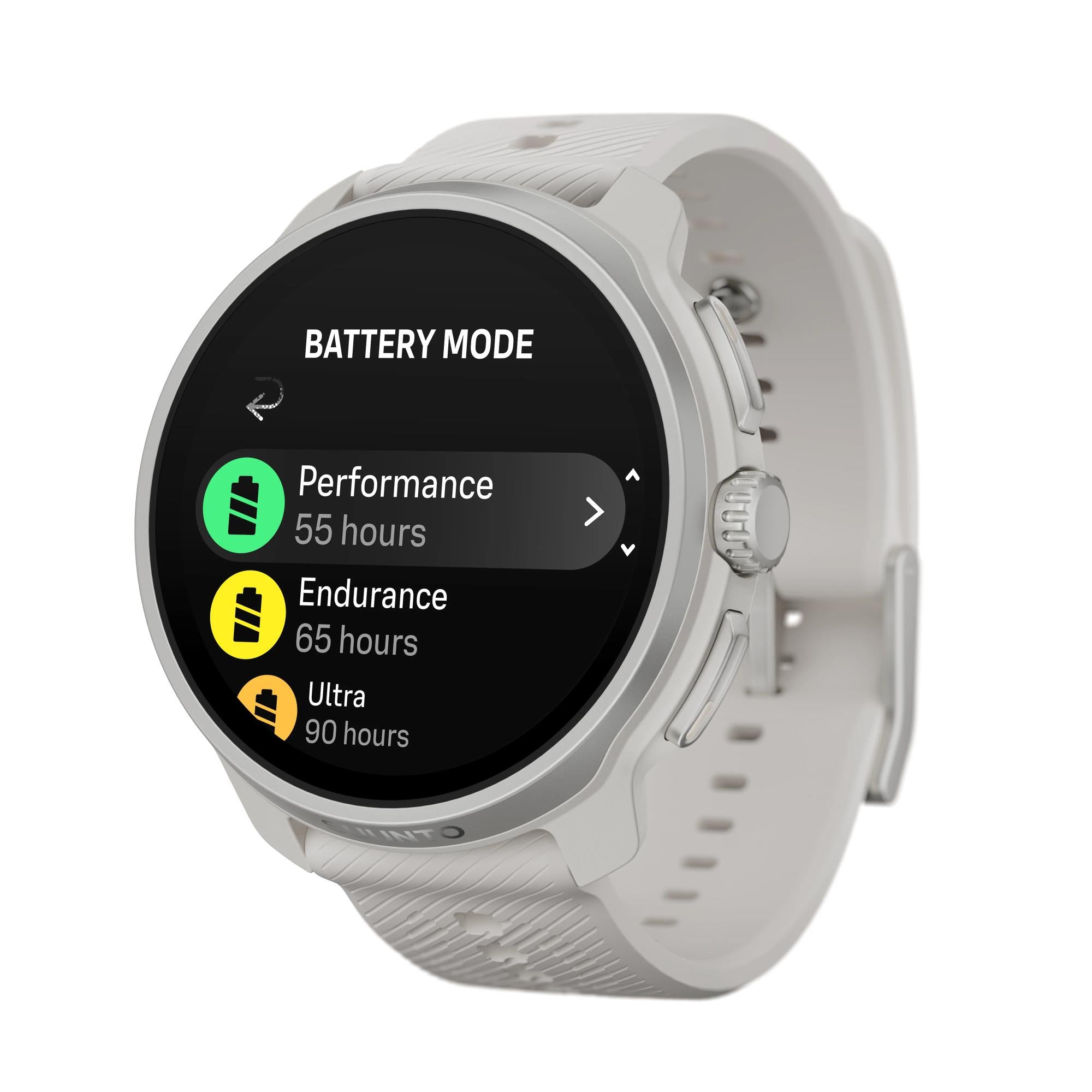 Suunto Race 2 Feather Gray AMOLED Digital Silicone Strap Unisex Smart Fitness Watch SS051201000