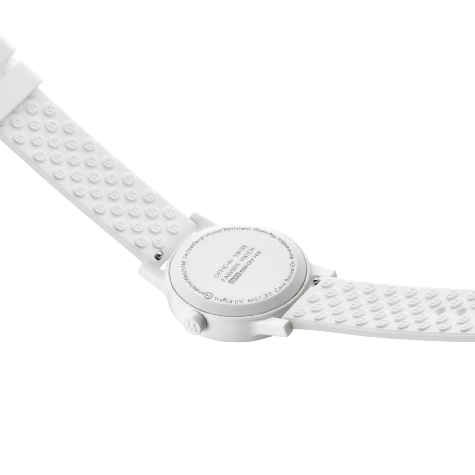 Mondaine Essence Quartz White Dial Silicone Strap Women's Watch MS1.32110.RA