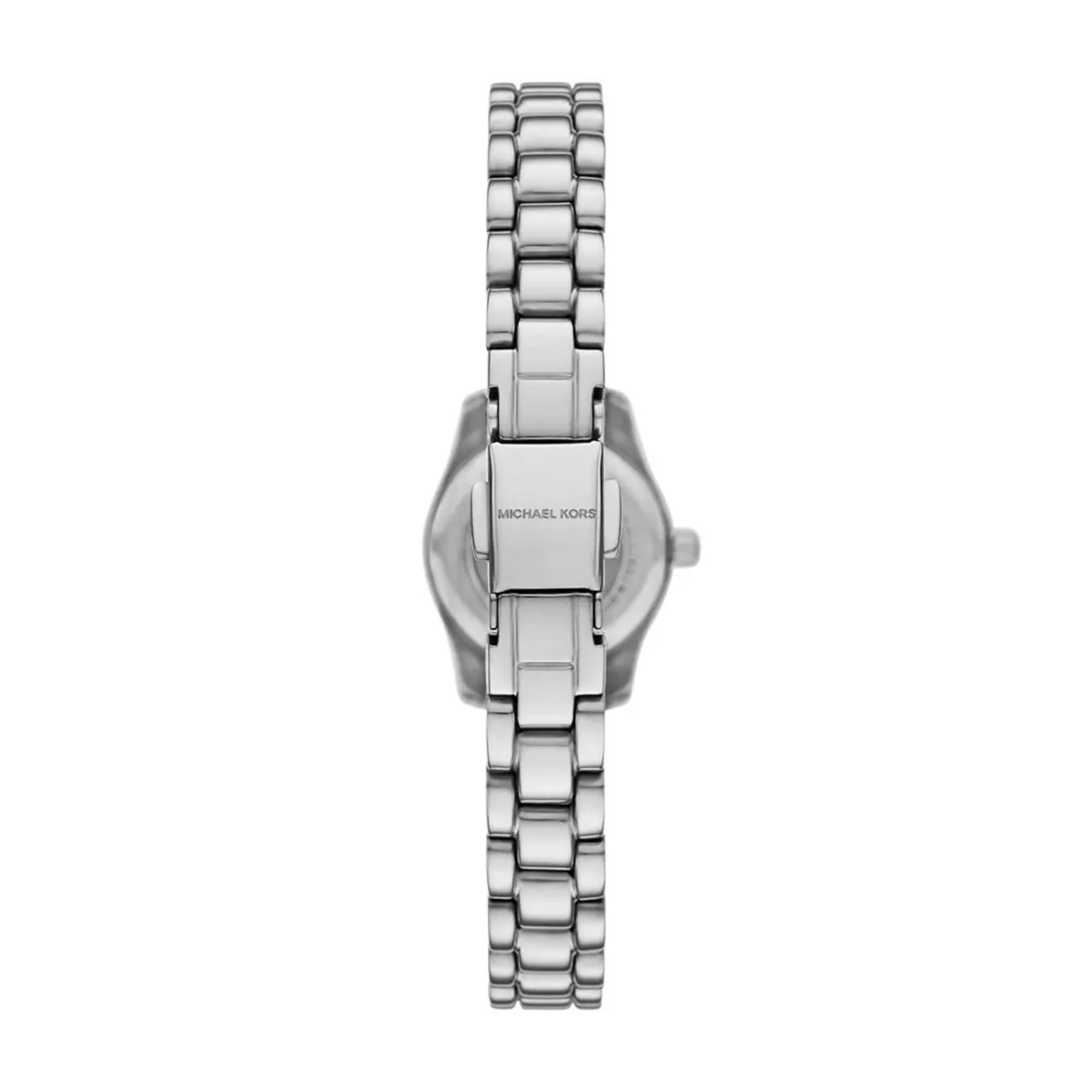 Michael Kors Micro Lexington Quartz Crystal Pave Dial Steel Strap Women's Watch MK4948SET