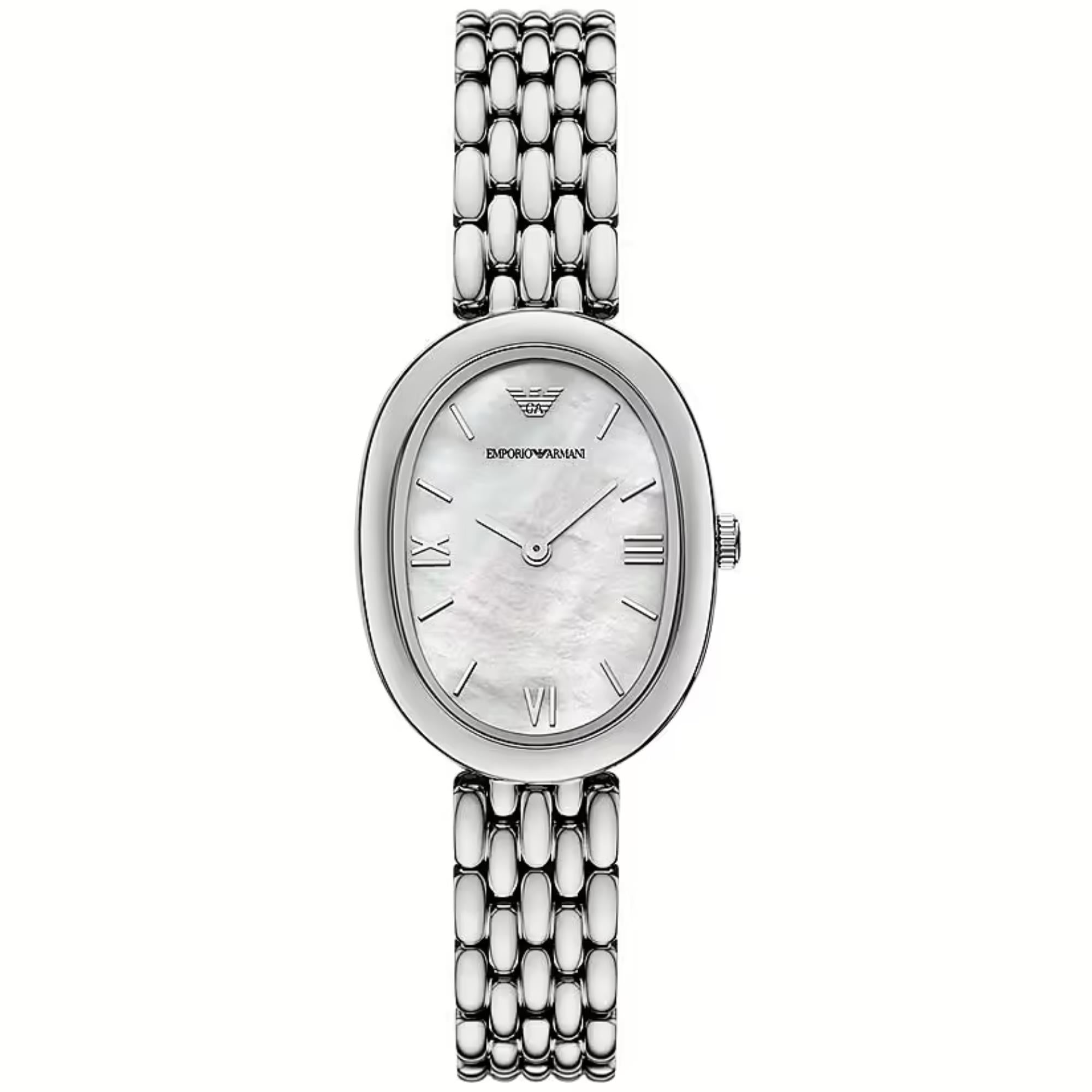 Emporio Armani Ophelia Quartz Mother of Pearl Dial Steel Strap Women's Watch AR11706