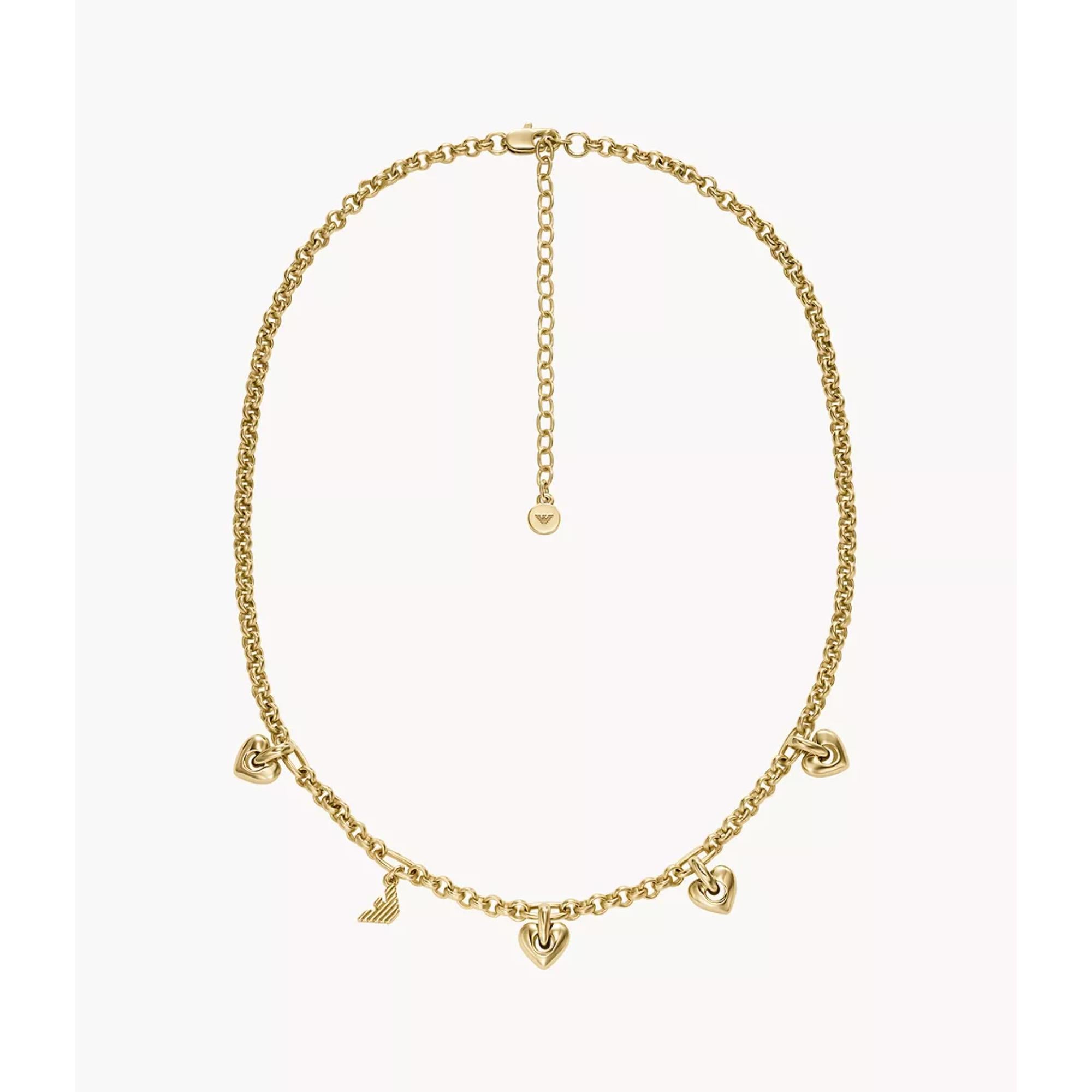 Emporio Armani Gold-Tone Brass Pendant Women's Necklace EGS3267710
