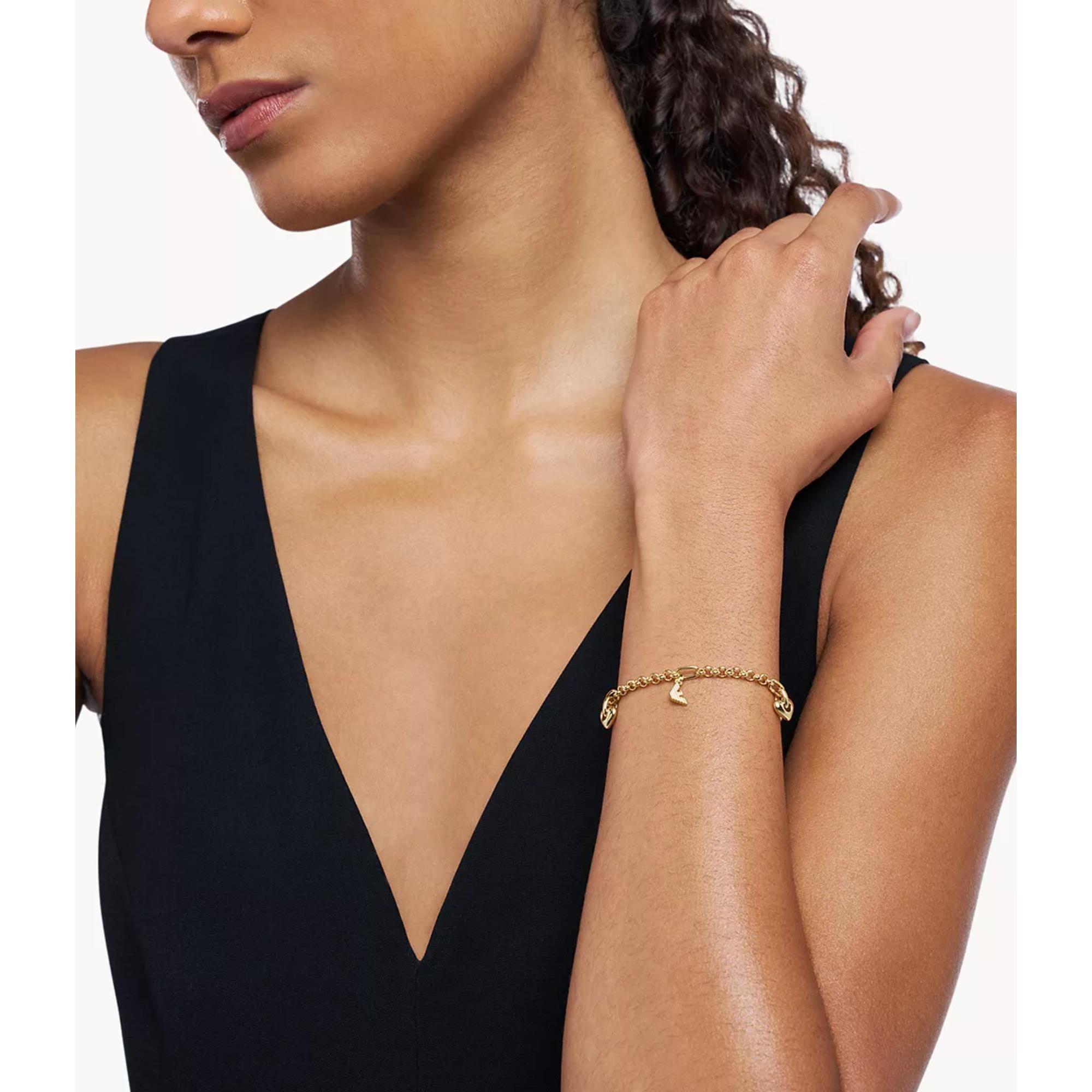 Emporio Armani Gold-Tone Brass Station Women's Bracelet EGS3268710