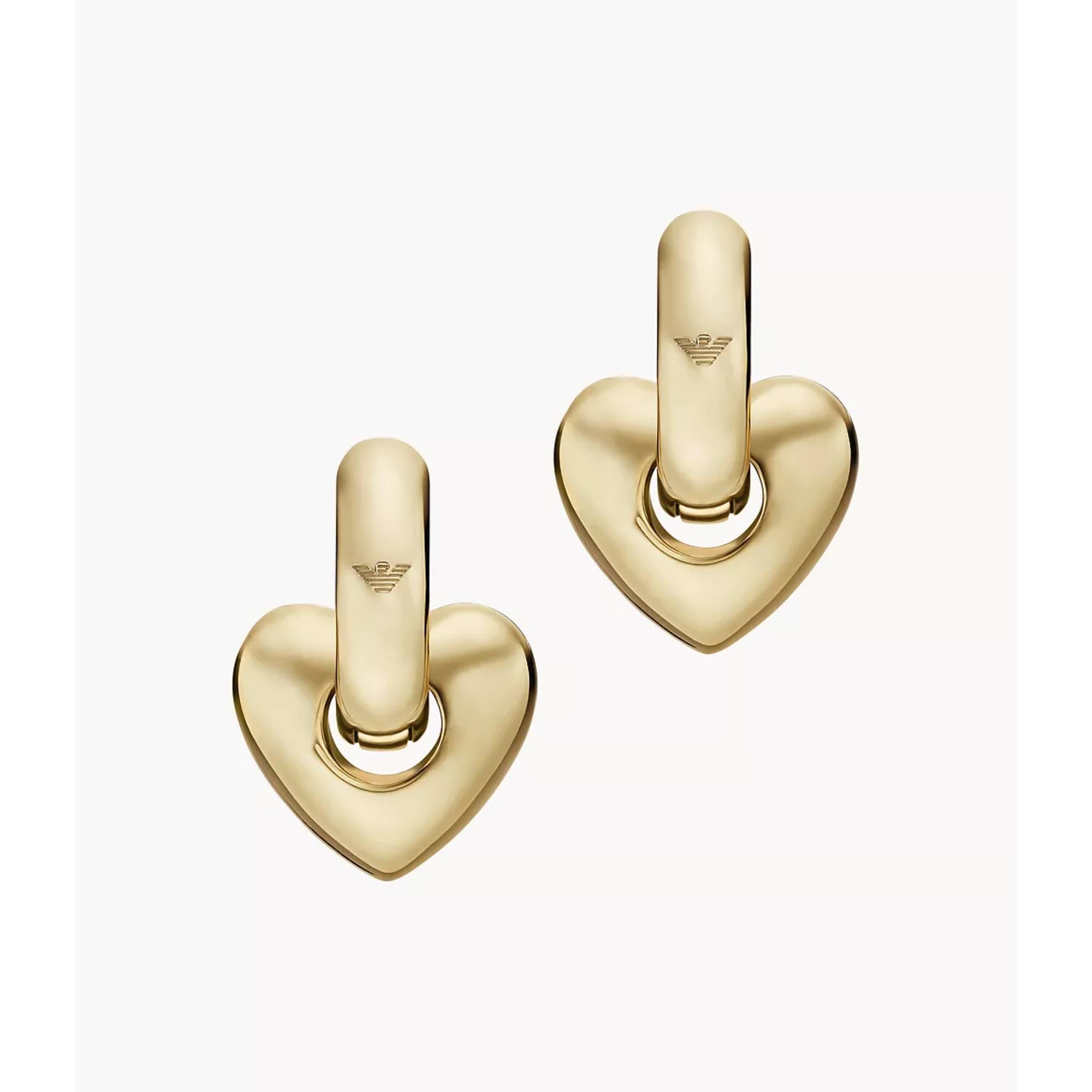 Emporio Armani Gold-Tone Brass Hoop Women's Earrings EGS3266710