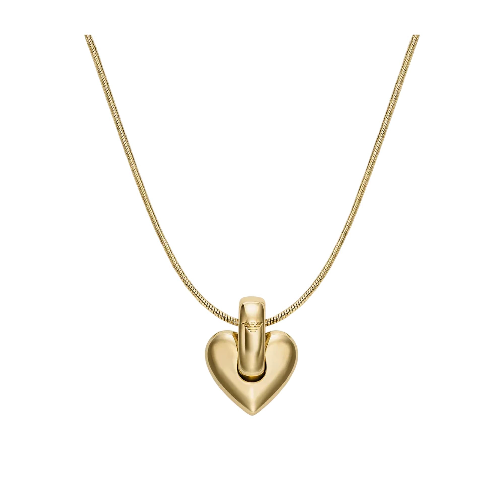 Emporio Armani Gold-Tone Brass Pendant Women's Necklace EGS3265710