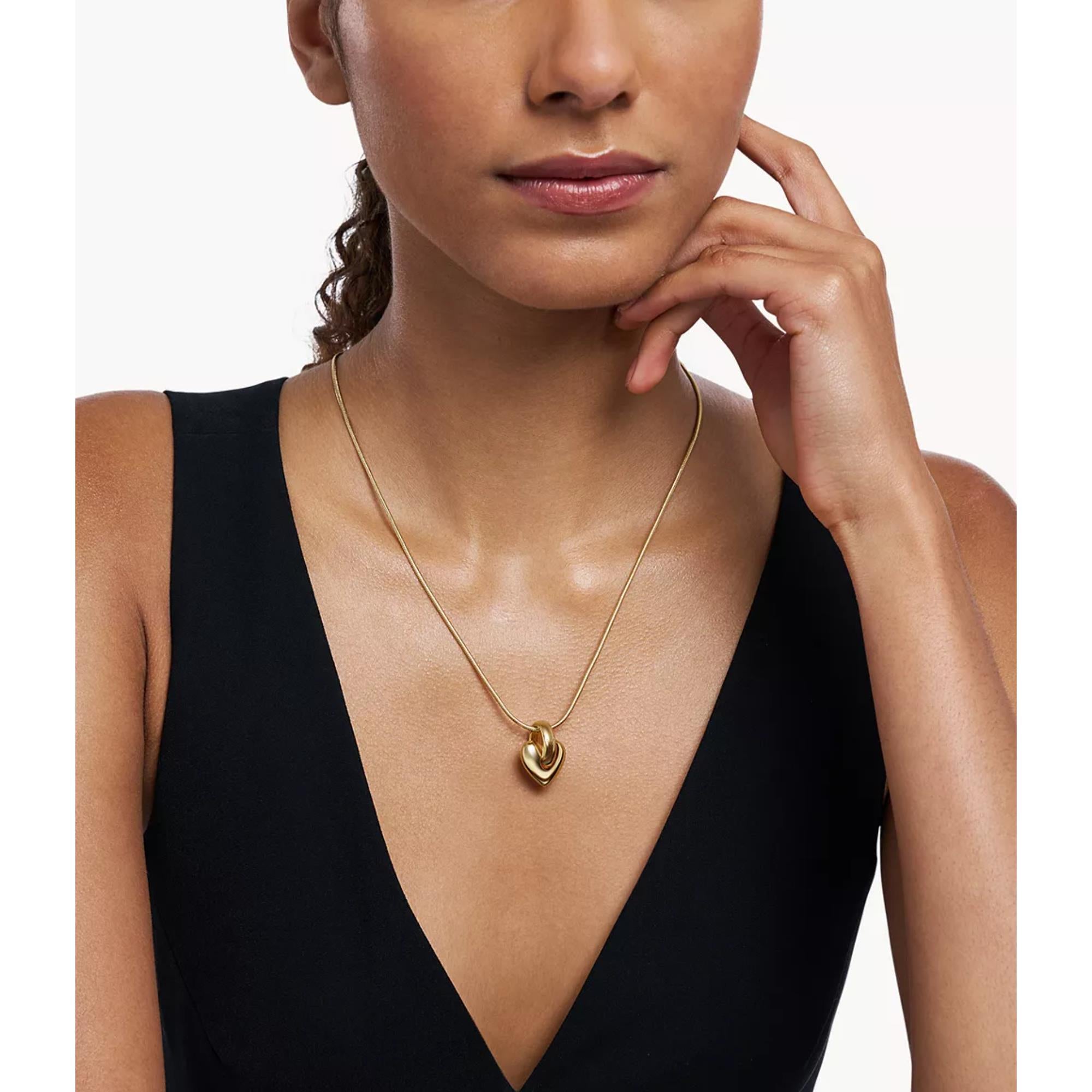 Emporio Armani Gold-Tone Brass Pendant Women's Necklace EGS3265710