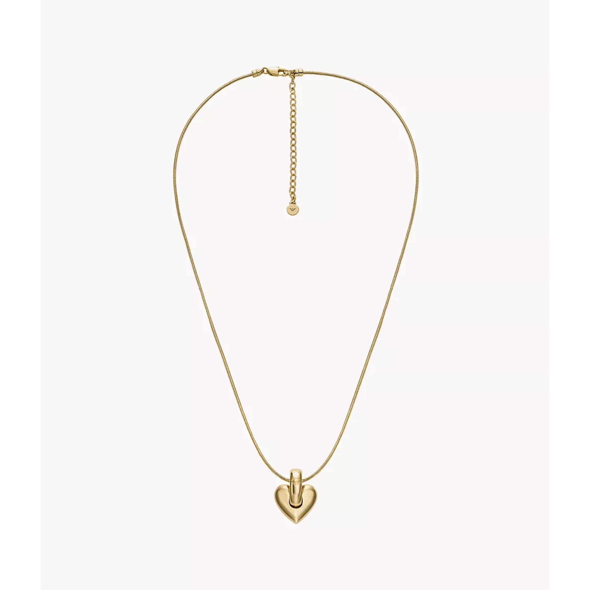 Emporio Armani Gold-Tone Brass Pendant Women's Necklace EGS3265710