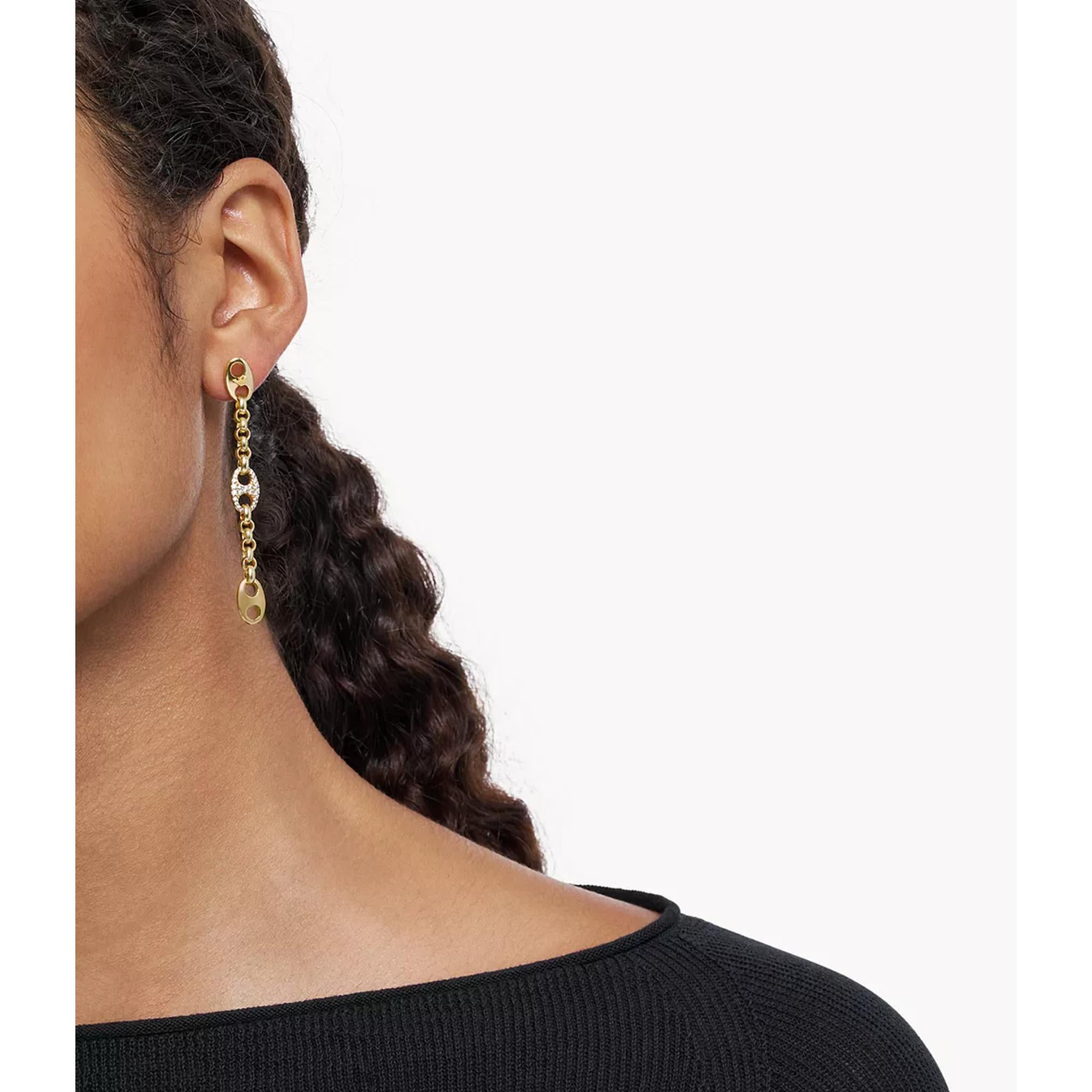 Emporio Armani Gold-Tone Brass Drop Women's Earrings EGS3272710