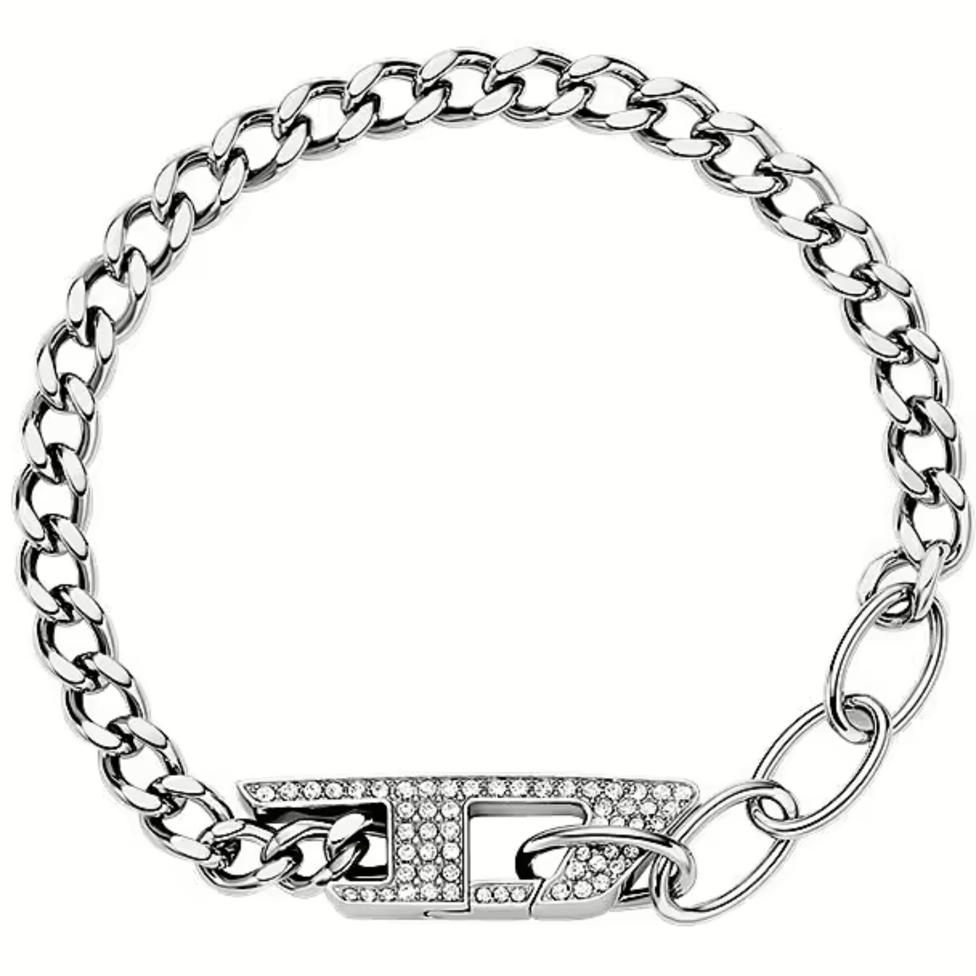 Diesel Stainless Steel Glitz Chain Unisex Bracelet DX1627040