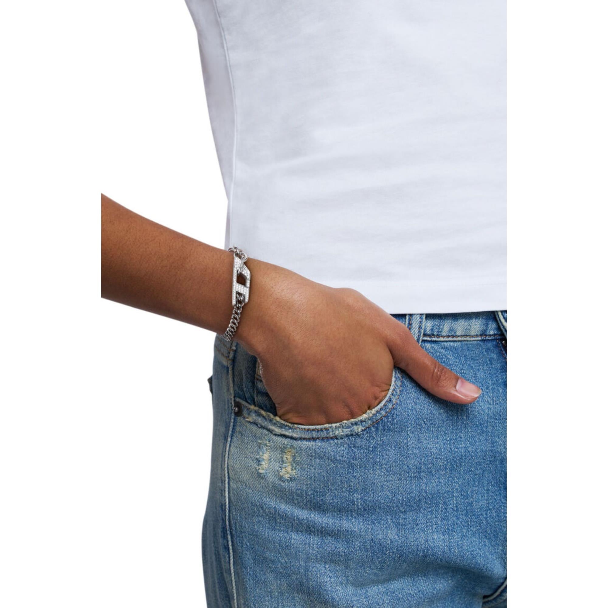 Diesel Stainless Steel Glitz Chain Unisex Bracelet DX1627040