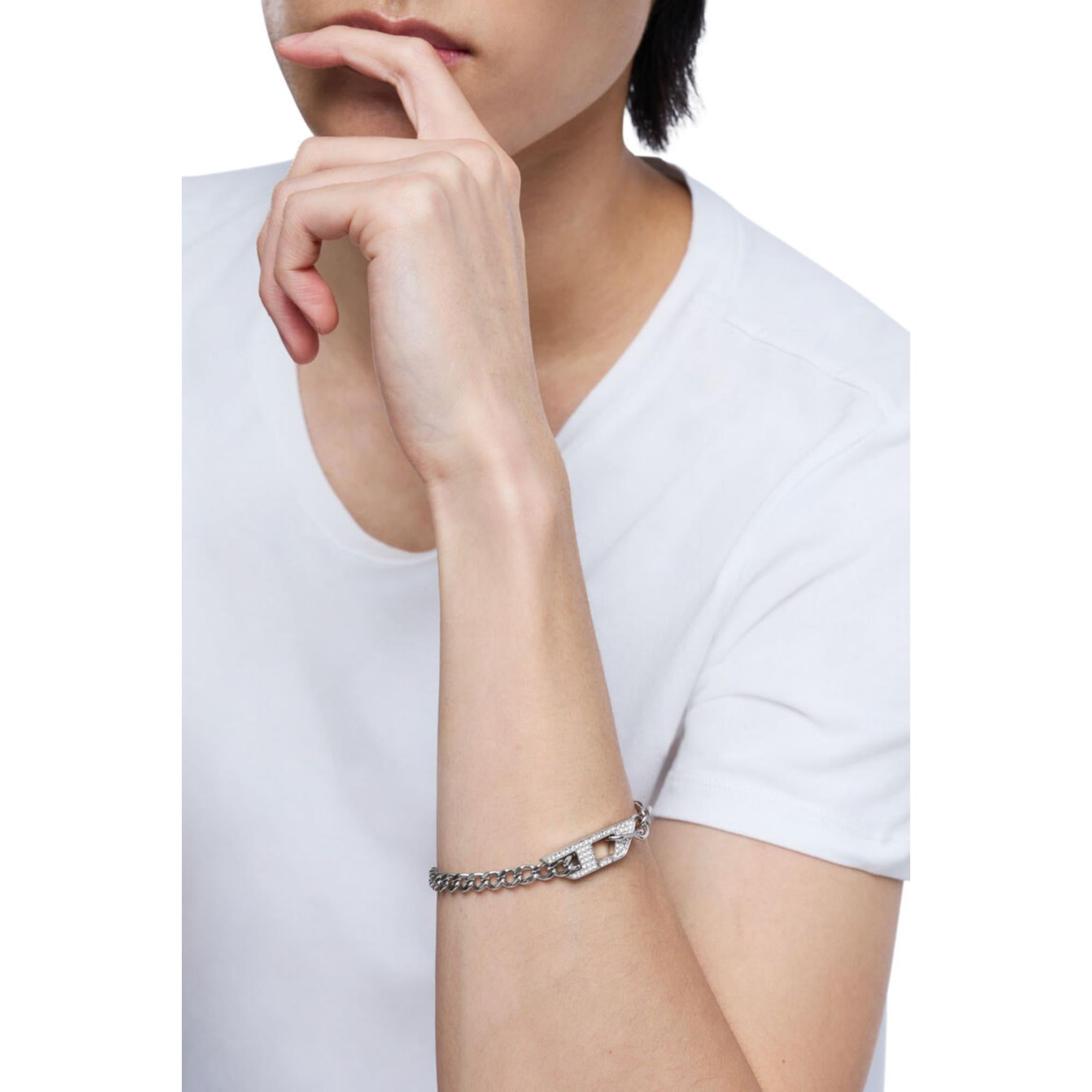 Diesel Stainless Steel Glitz Chain Unisex Bracelet DX1627040