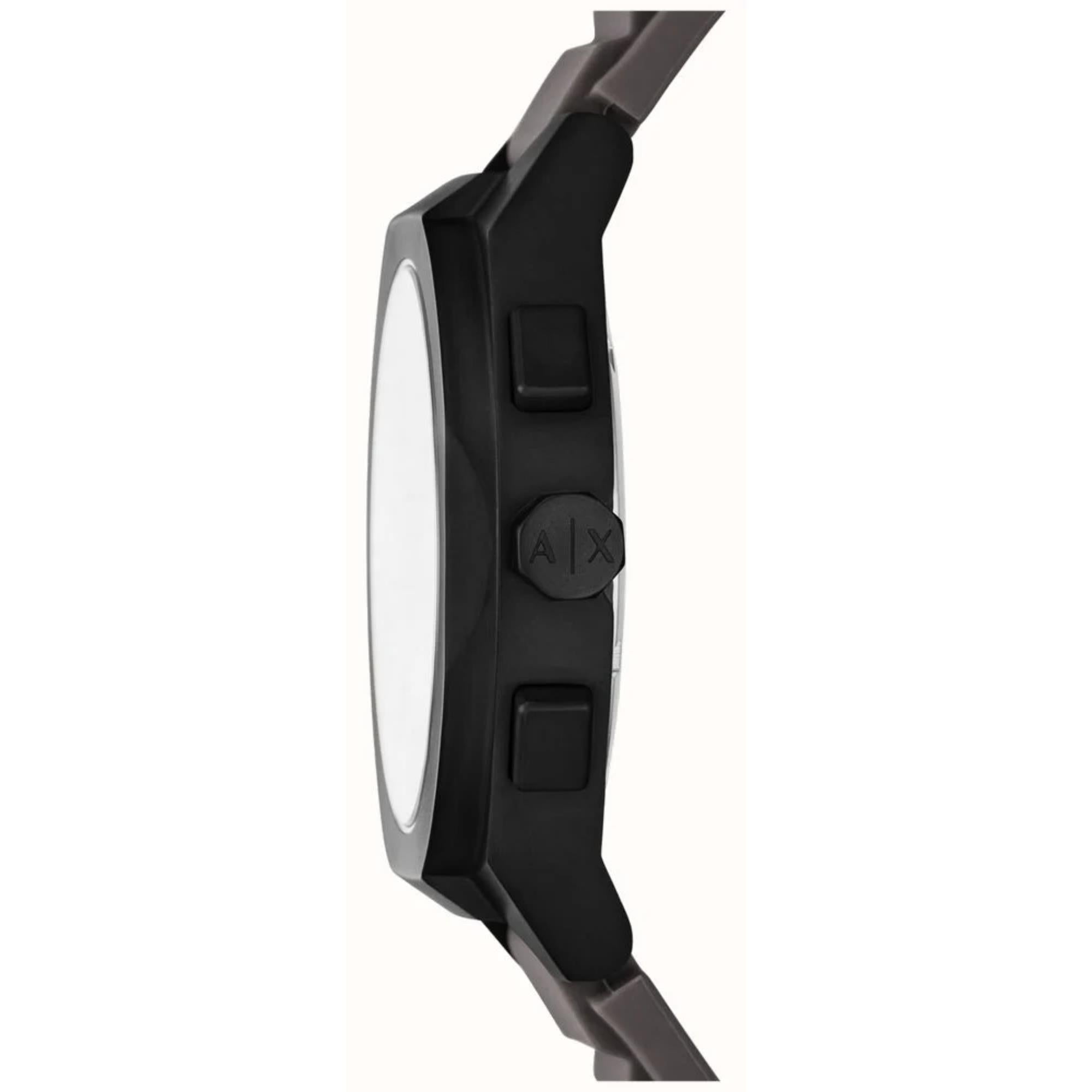 Armani Exchange Sync Chronograph Quartz Grey Dial Silicone Strap Men's Watch AX4191
