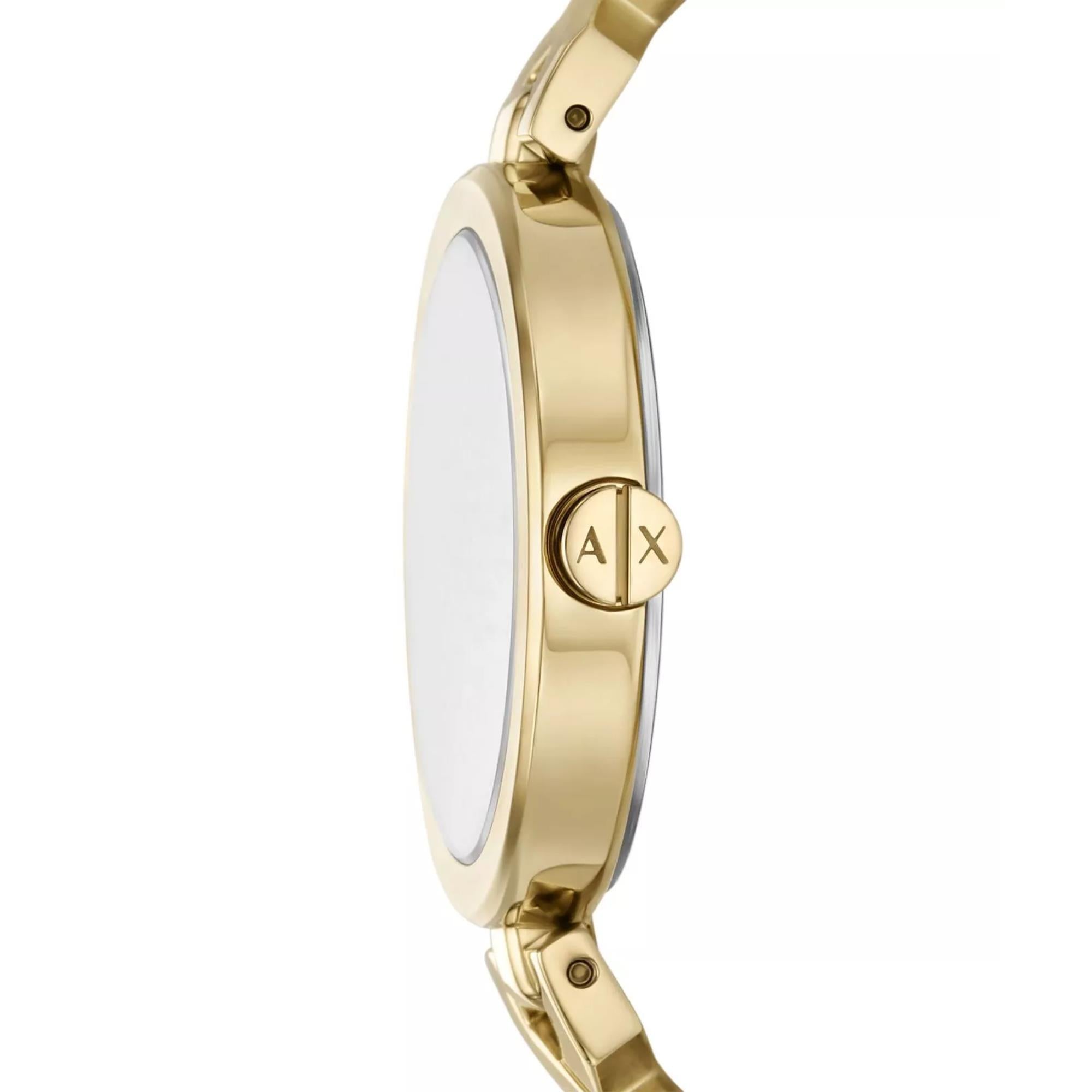 Armani Exchange Ava Quartz Gold Dial Steel Strap Women's Watch AX5831