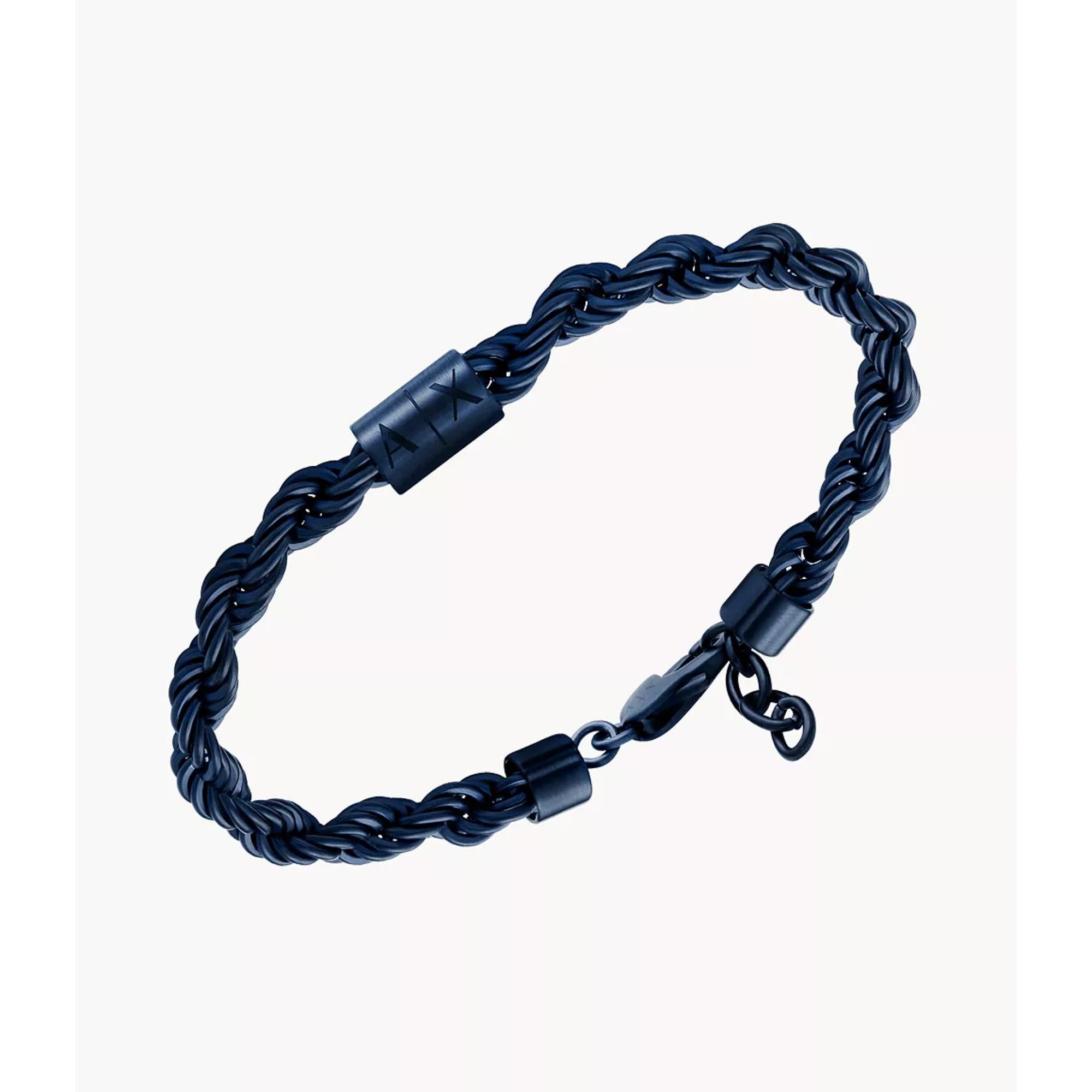 Armani Exchange Blue Stainless Steel Chain Men's Bracelet AXG0165470