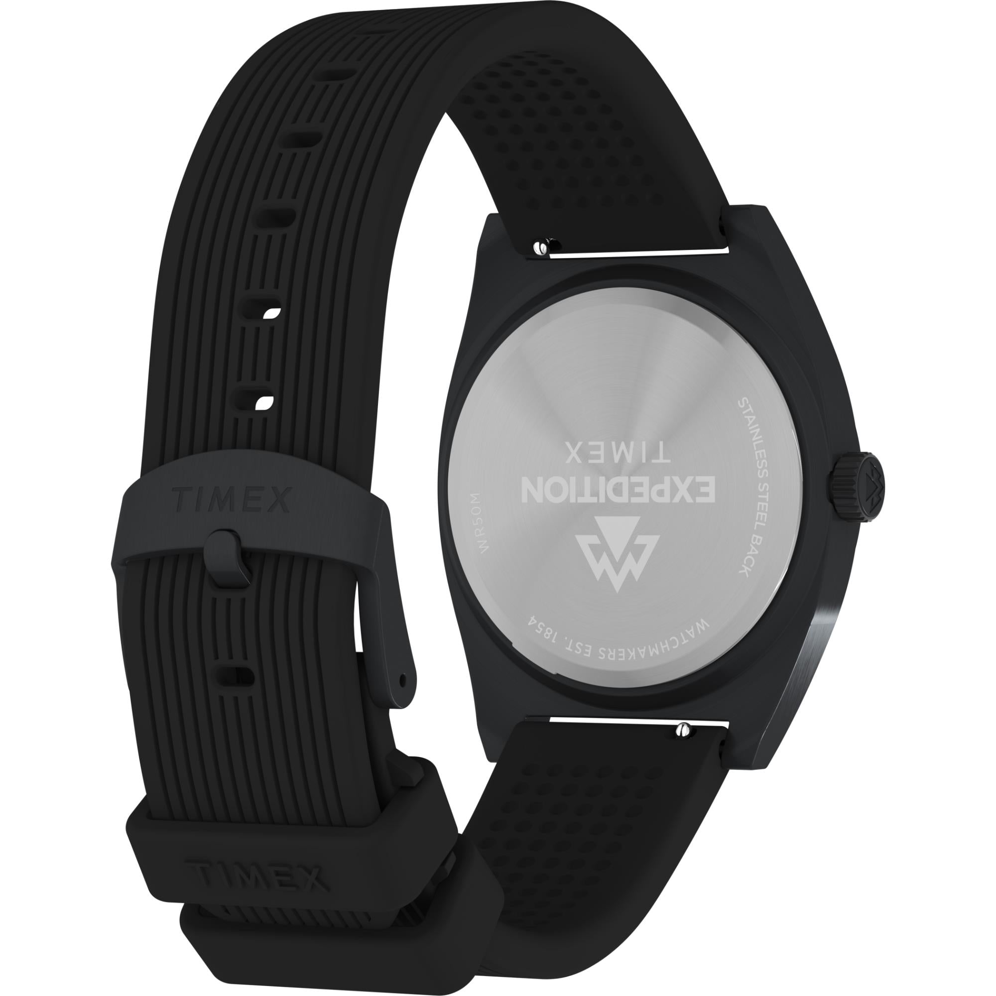 Timex Expedition Capstone Quartz Black Dial Silicone Strap Men's Watch TW2Y18100