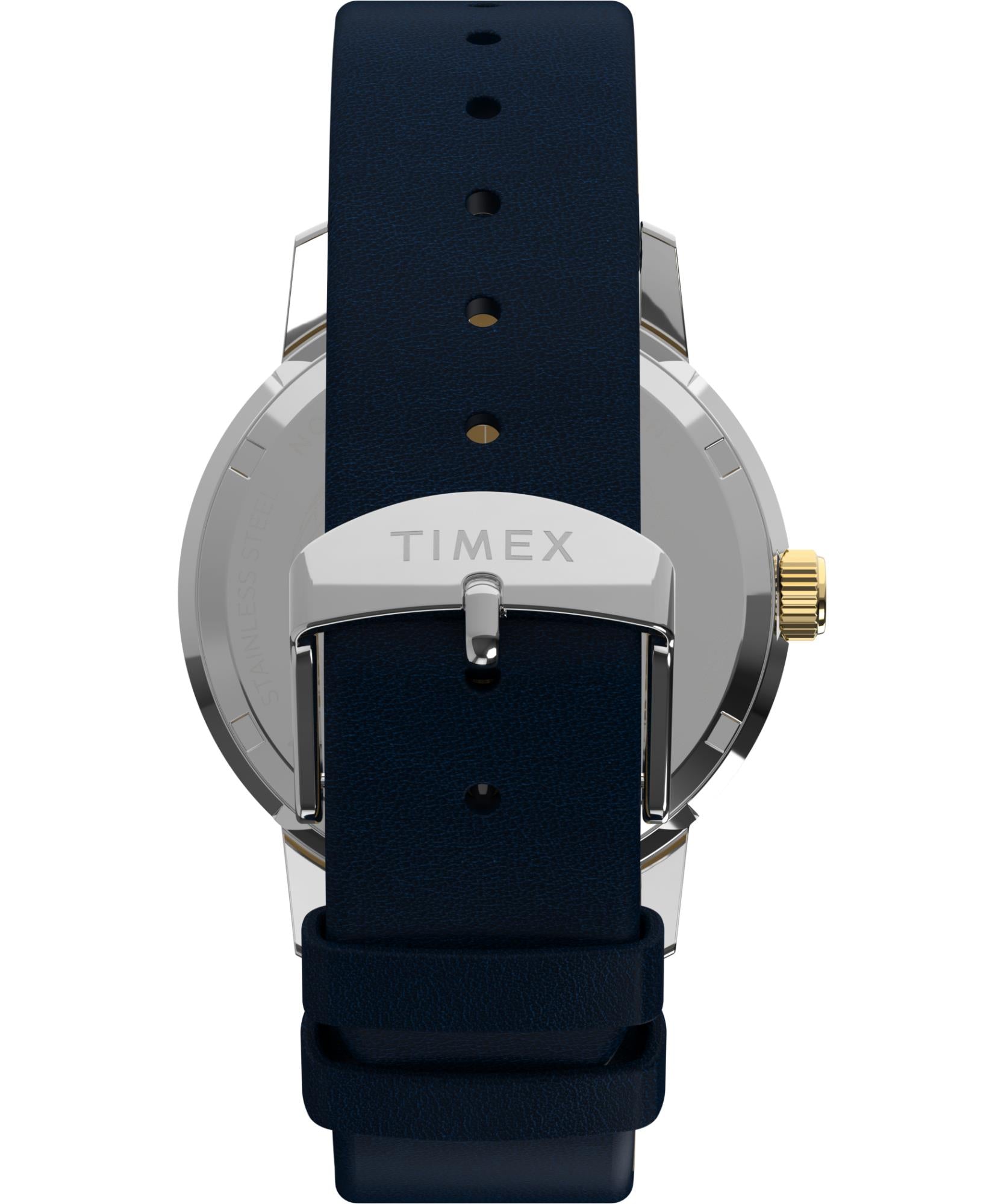 Timex Marlin Quartz GMT Blue Dial Leather Strap Men's Watch TW2Y47900