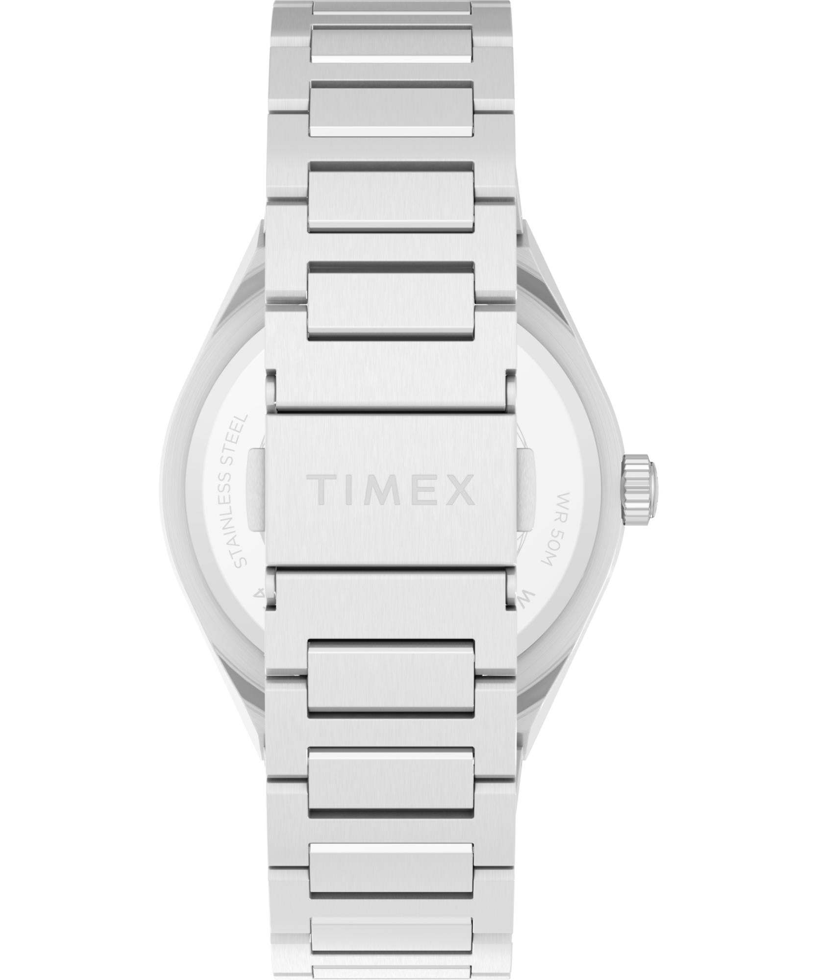 Timex Q Continental Quartz Blue Dial Steel Strap Men's Watch TW2Y35200