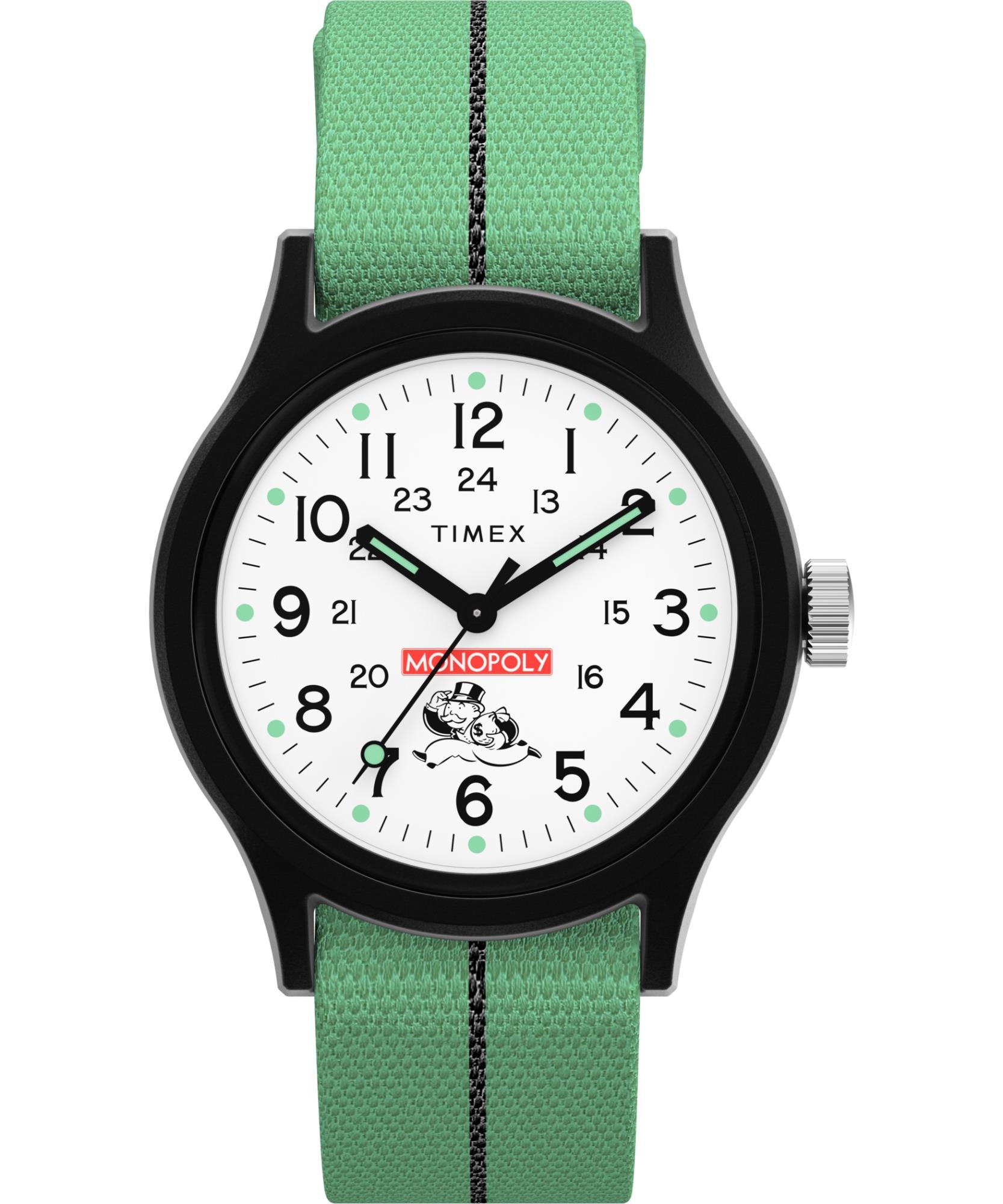 Timex Lab X Monopoly Quartz White Dial Textile Strap Men's Watch TW2Y47100
