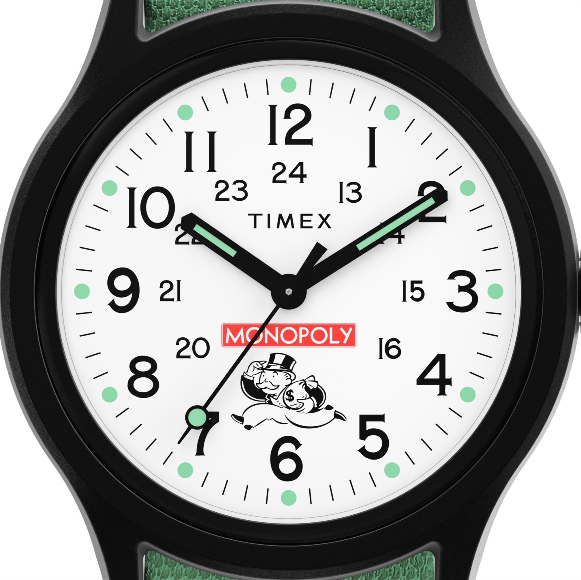 Timex Lab X Monopoly Quartz White Dial Textile Strap Men's Watch TW2Y47100