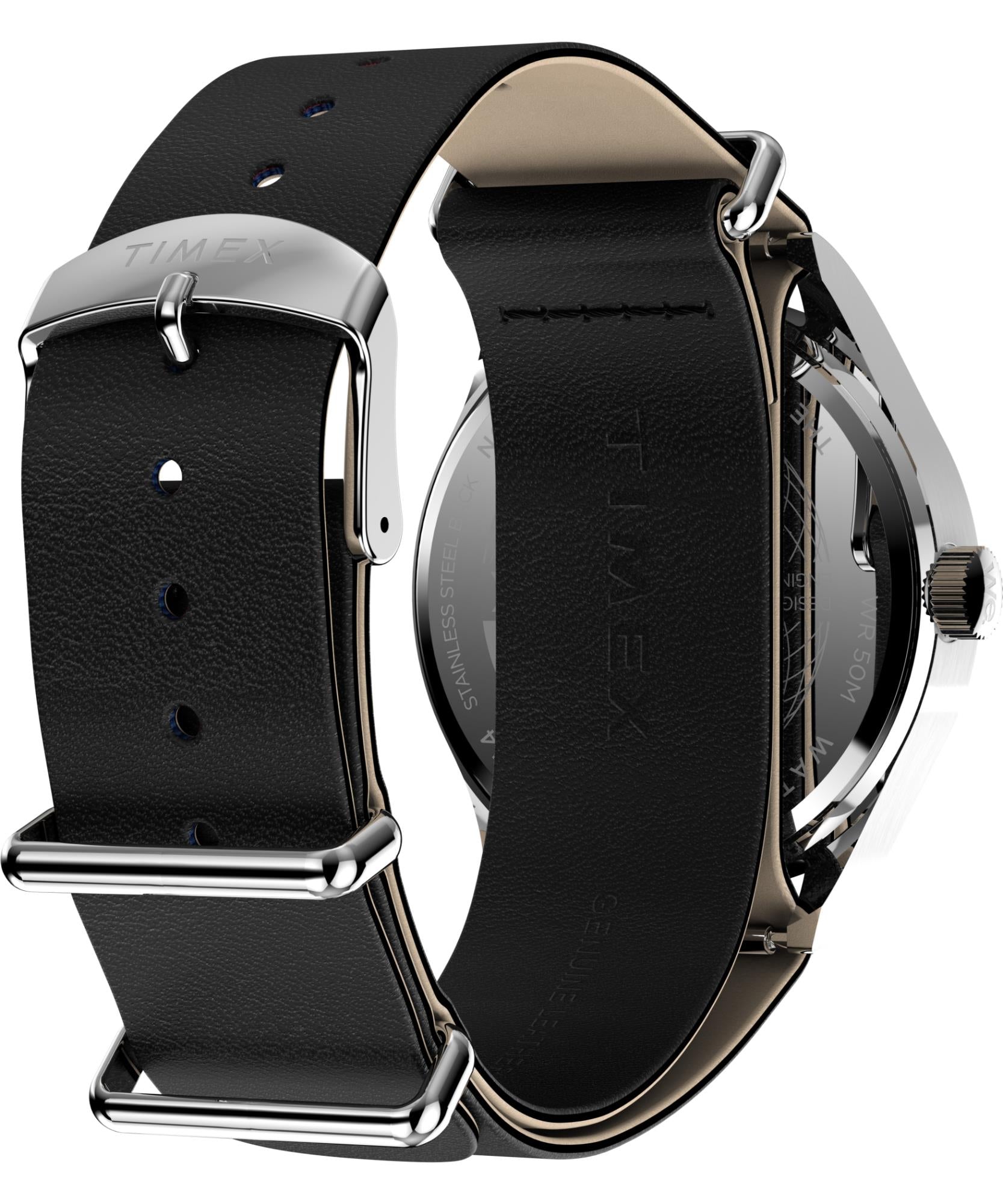 Timex Weekender Quartz White Dial Leather Strap Men's Watch TW2Y35900