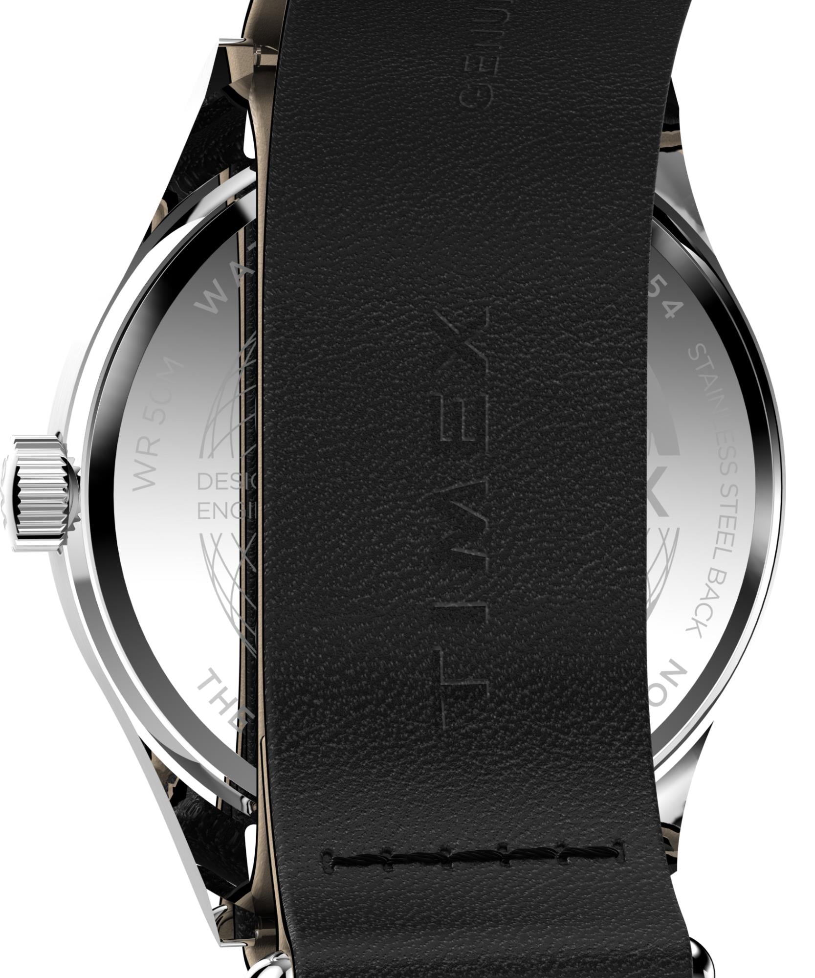 Timex Weekender Quartz White Dial Leather Strap Men's Watch TW2Y35900