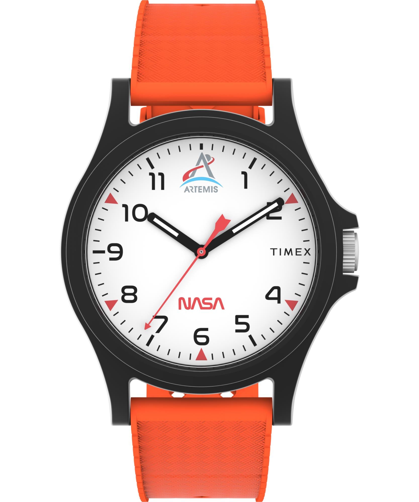 Timex Main Street NASA Artemis Quartz White Dial Silicone Strap Unisex Watch TW2Y13000