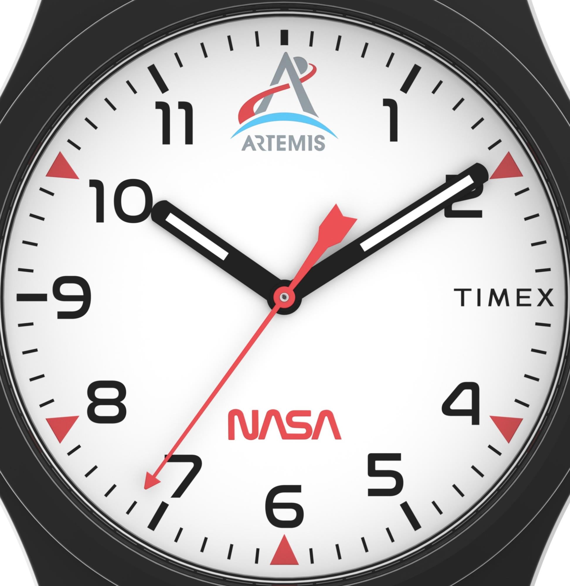 Timex Main Street NASA Artemis Quartz White Dial Silicone Strap Unisex Watch TW2Y13000